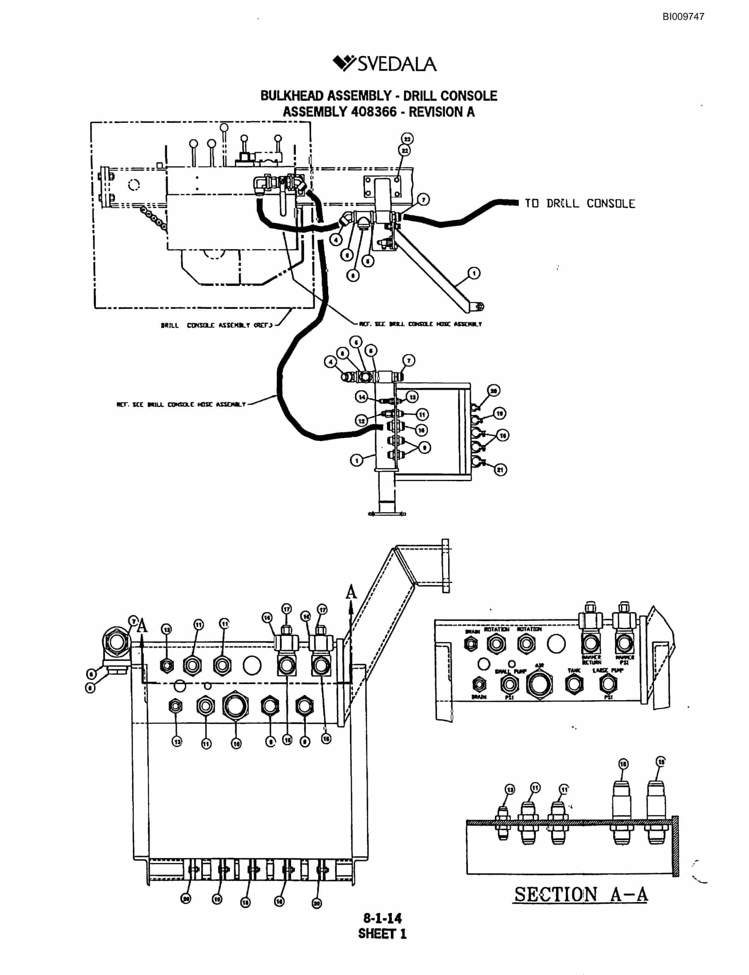 Bucyrus 300 Hydraulic Track Drill Parts Catalog BI009747-4