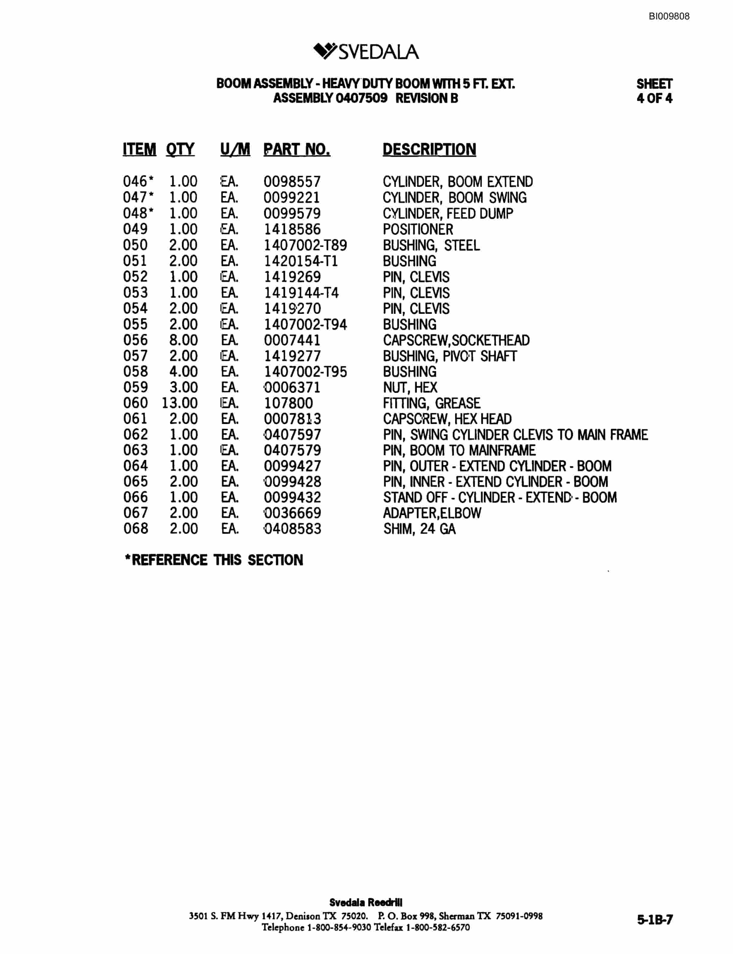 Bucyrus 300 Hydraulic Track Drill Parts Catalog BI009808-2
