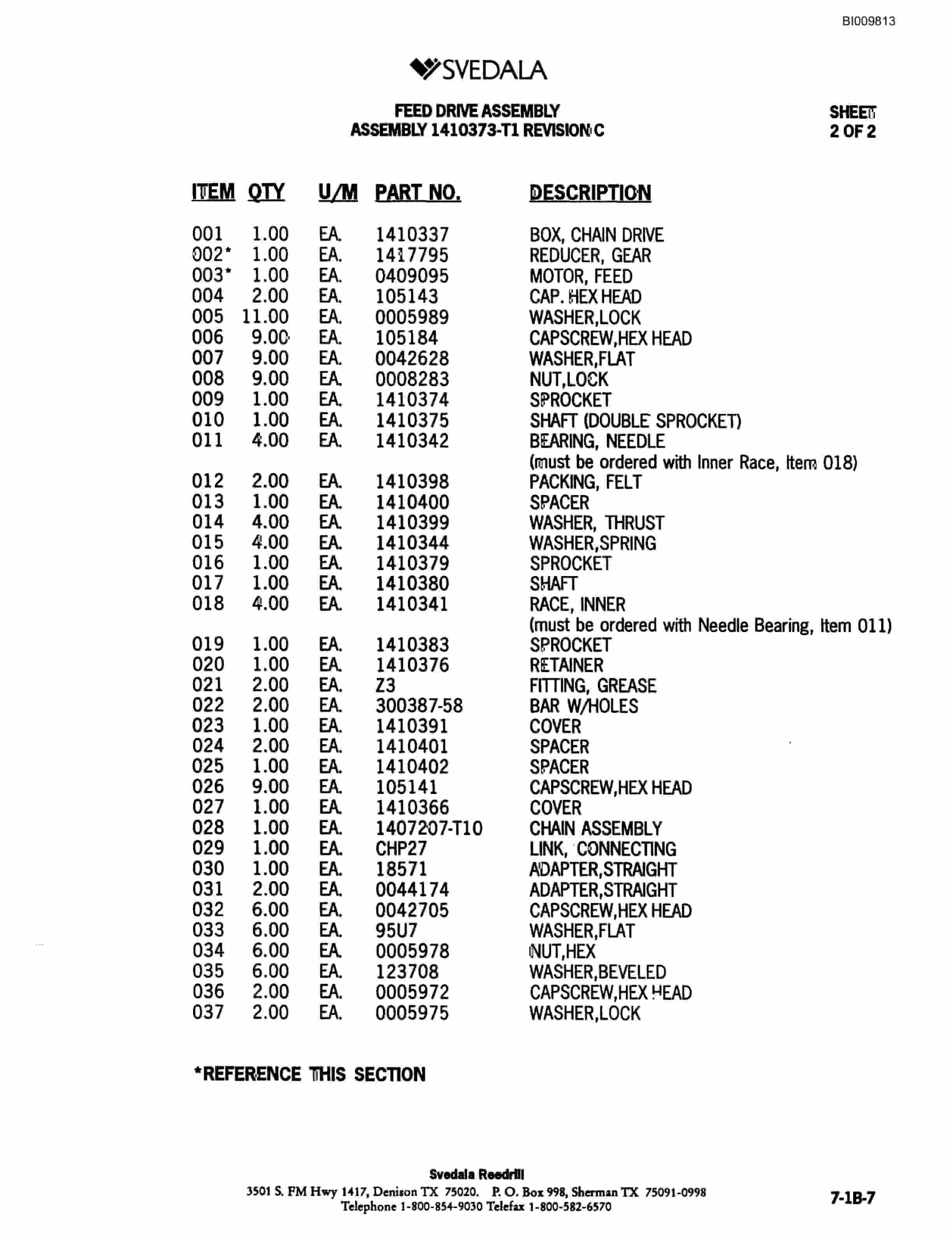 Bucyrus 300 Hydraulic Track Drill Parts Catalog BI009813-3