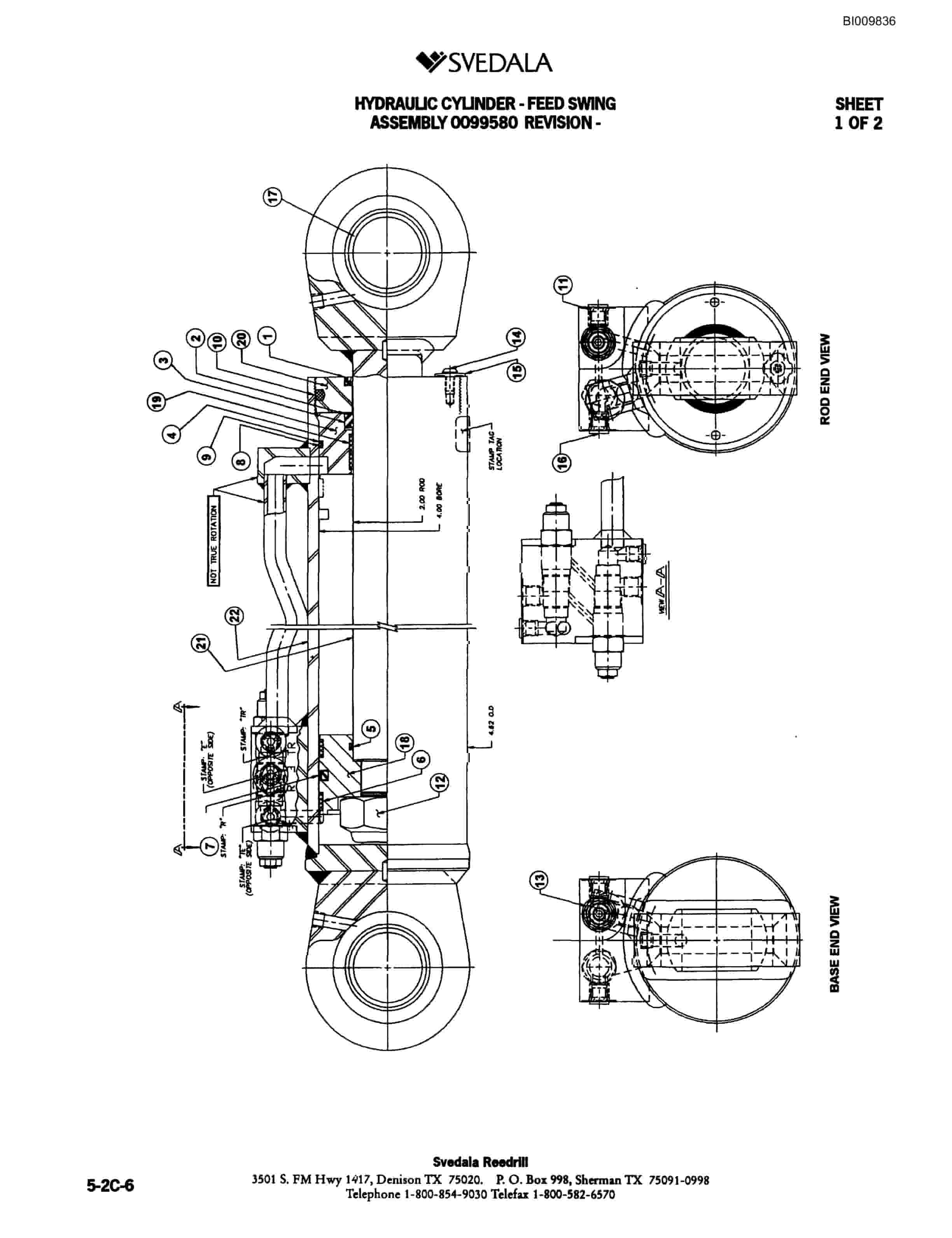 Bucyrus 300 Hydraulic Track Drill Parts Catalog BI009836-2