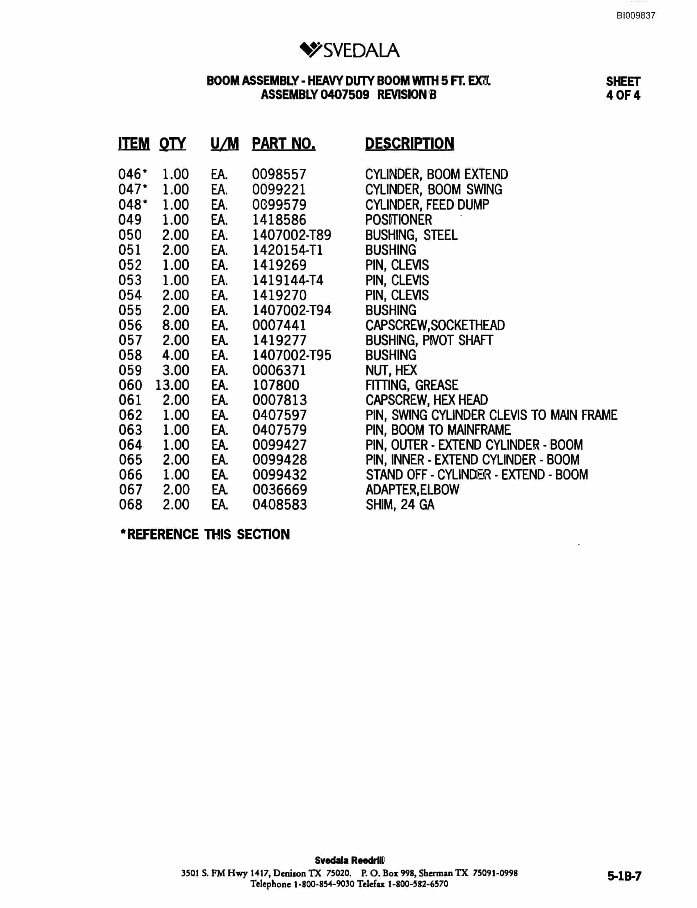 Bucyrus 300 Hydraulic Track Drill Parts Catalog BI009837-2