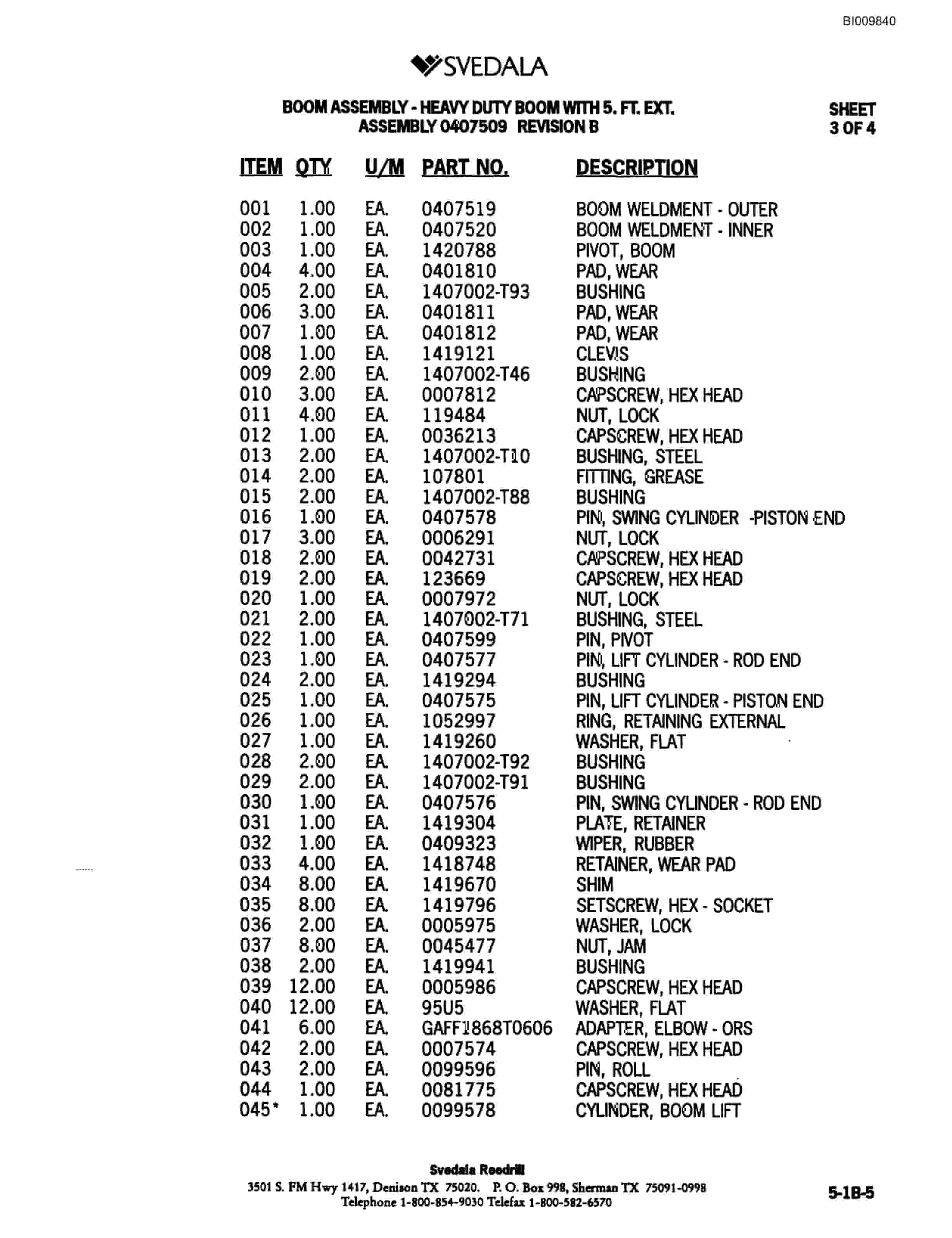 Bucyrus 300 Hydraulic Track Drill Parts Catalog BI009840-2