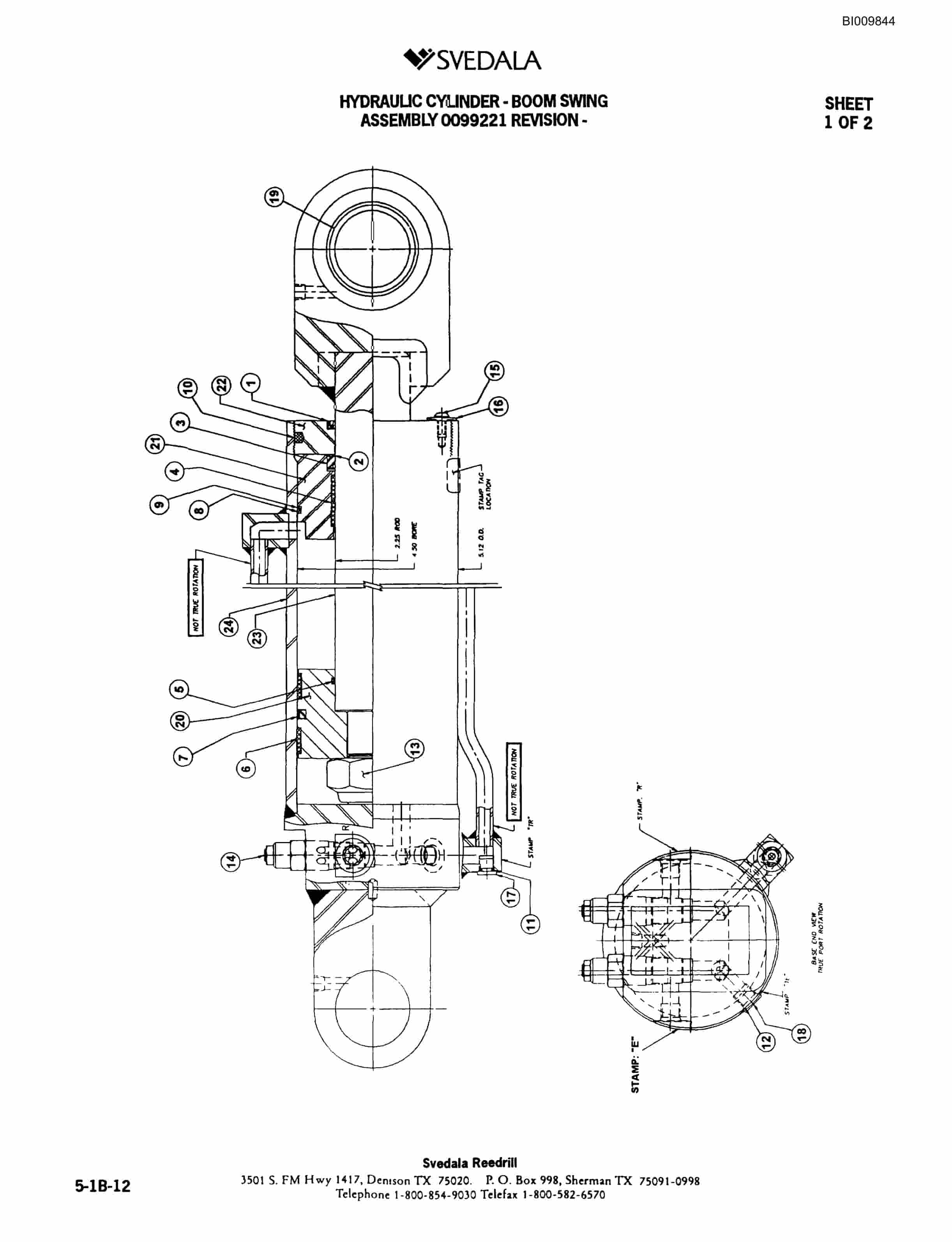 Bucyrus 300 Hydraulic Track Drill Parts Catalog BI009844-2