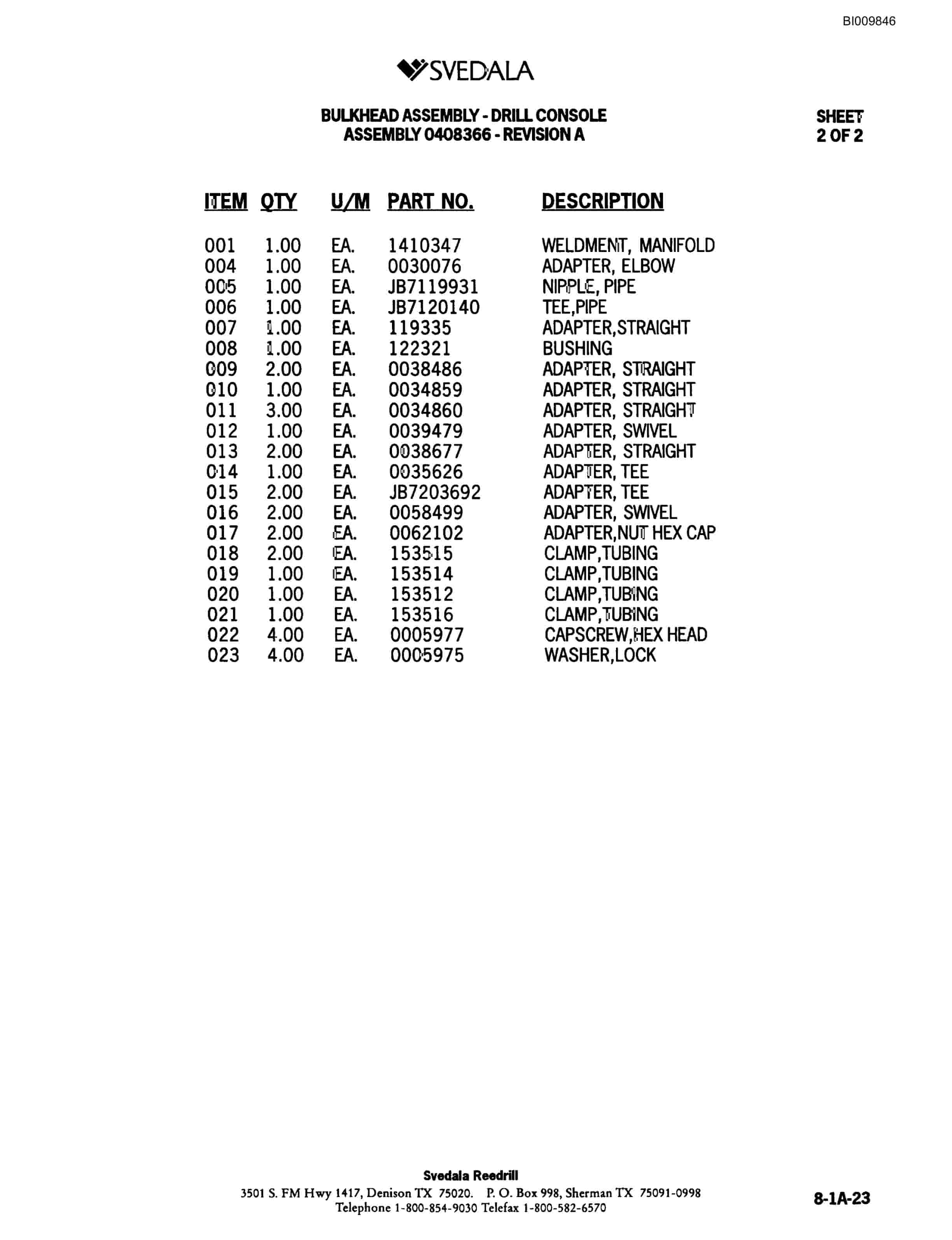Bucyrus 300 Hydraulic Track Drill Parts Catalog BI009846-4