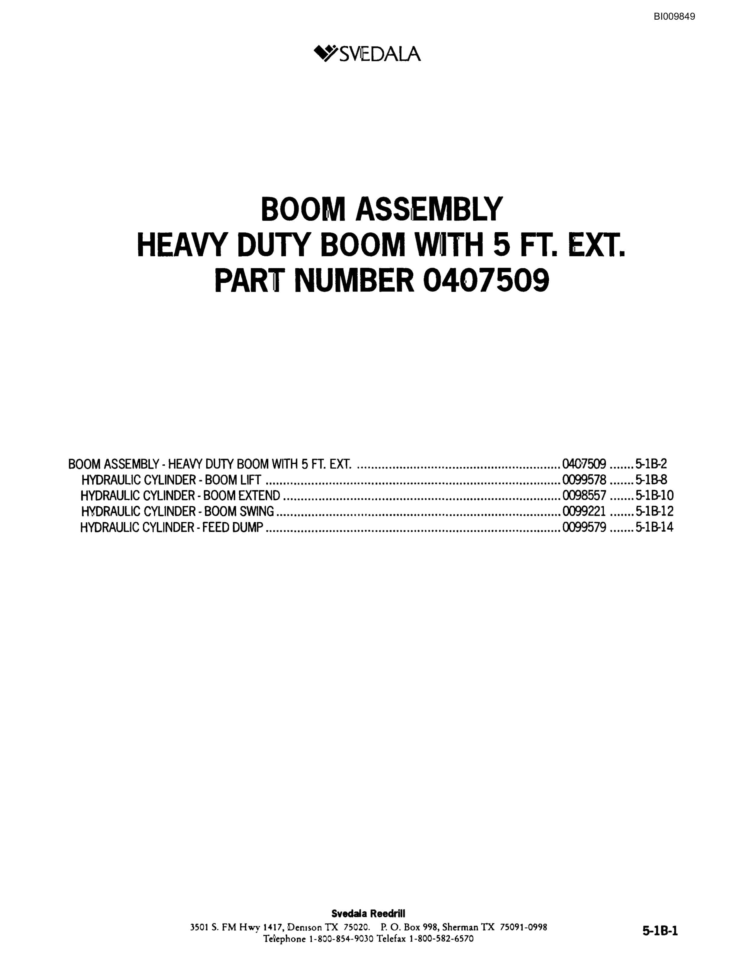 Bucyrus 300 Hydraulic Track Drill Parts Catalog BI009849-2