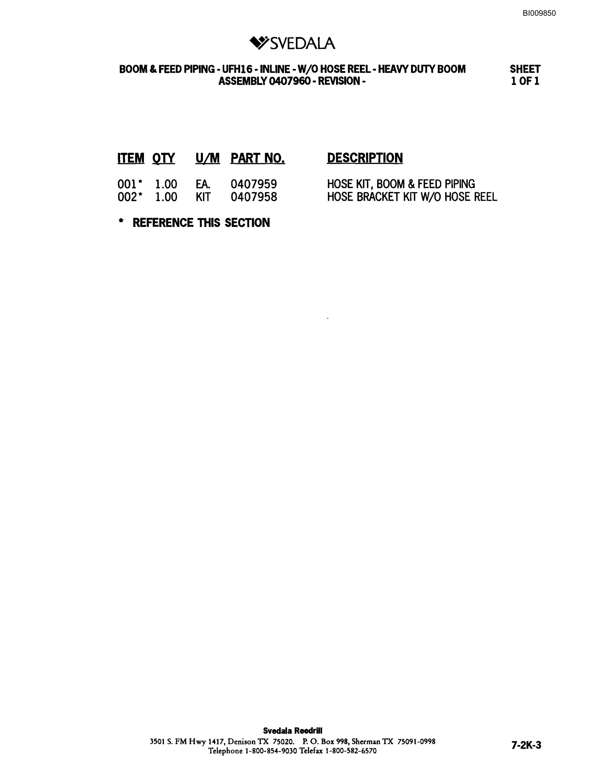 Bucyrus 300 Hydraulic Track Drill Parts Catalog BI009850-3