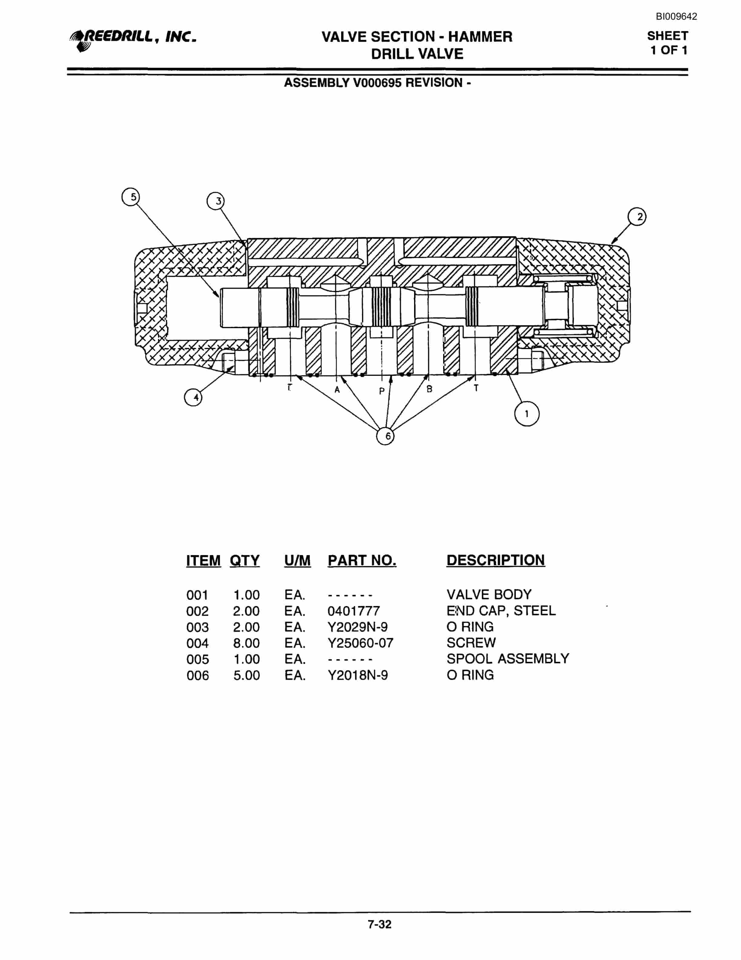 Bucyrus 3000 Hydraulic Track Drill Parts Catalog BI009642-5