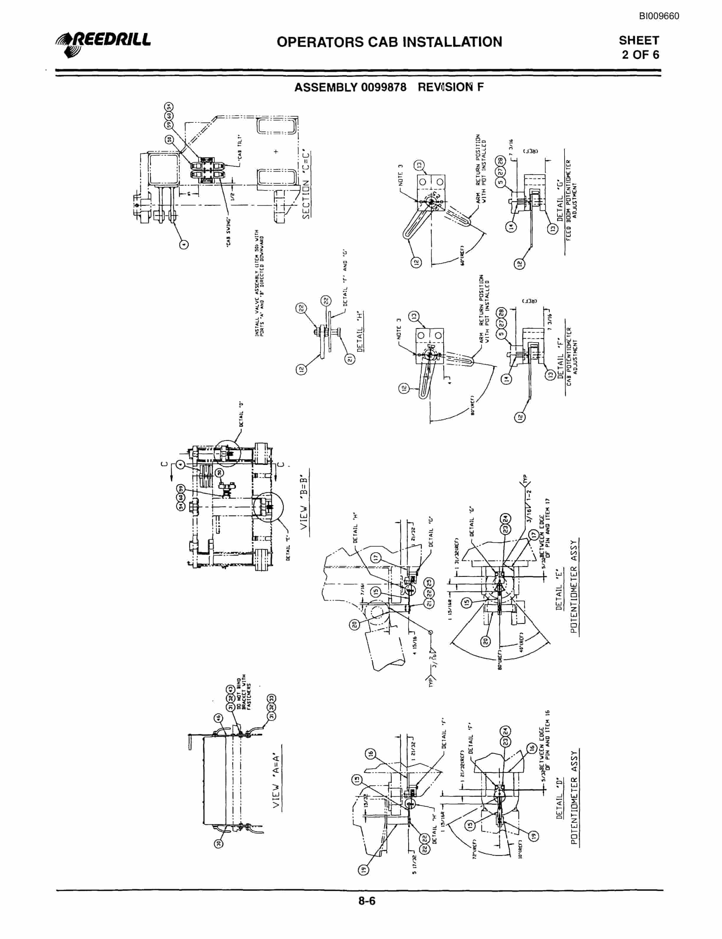 Bucyrus 3000 Hydraulic Track Drill Parts Catalog BI009660-3
