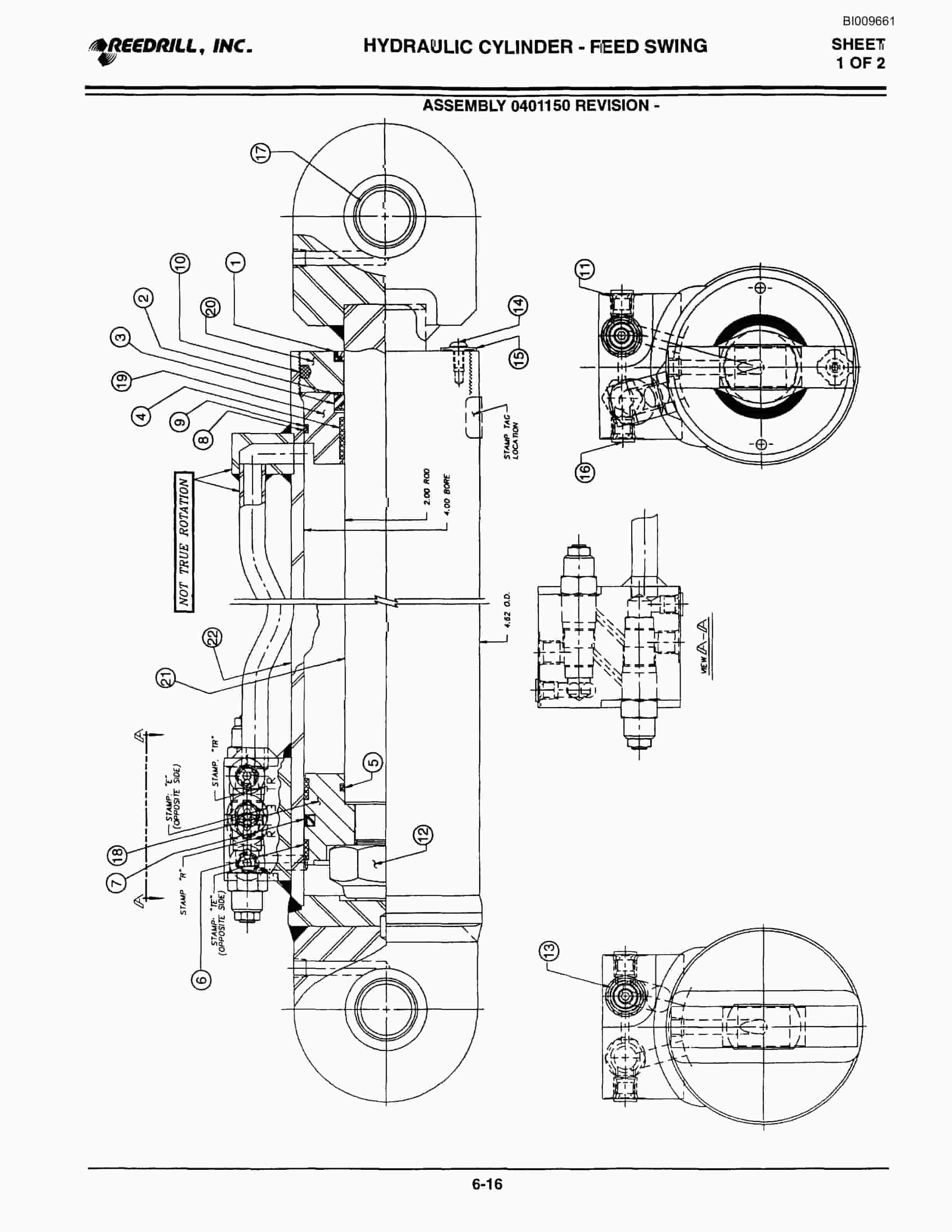 Bucyrus 3000 Hydraulic Track Drill Parts Catalog BI009661-2