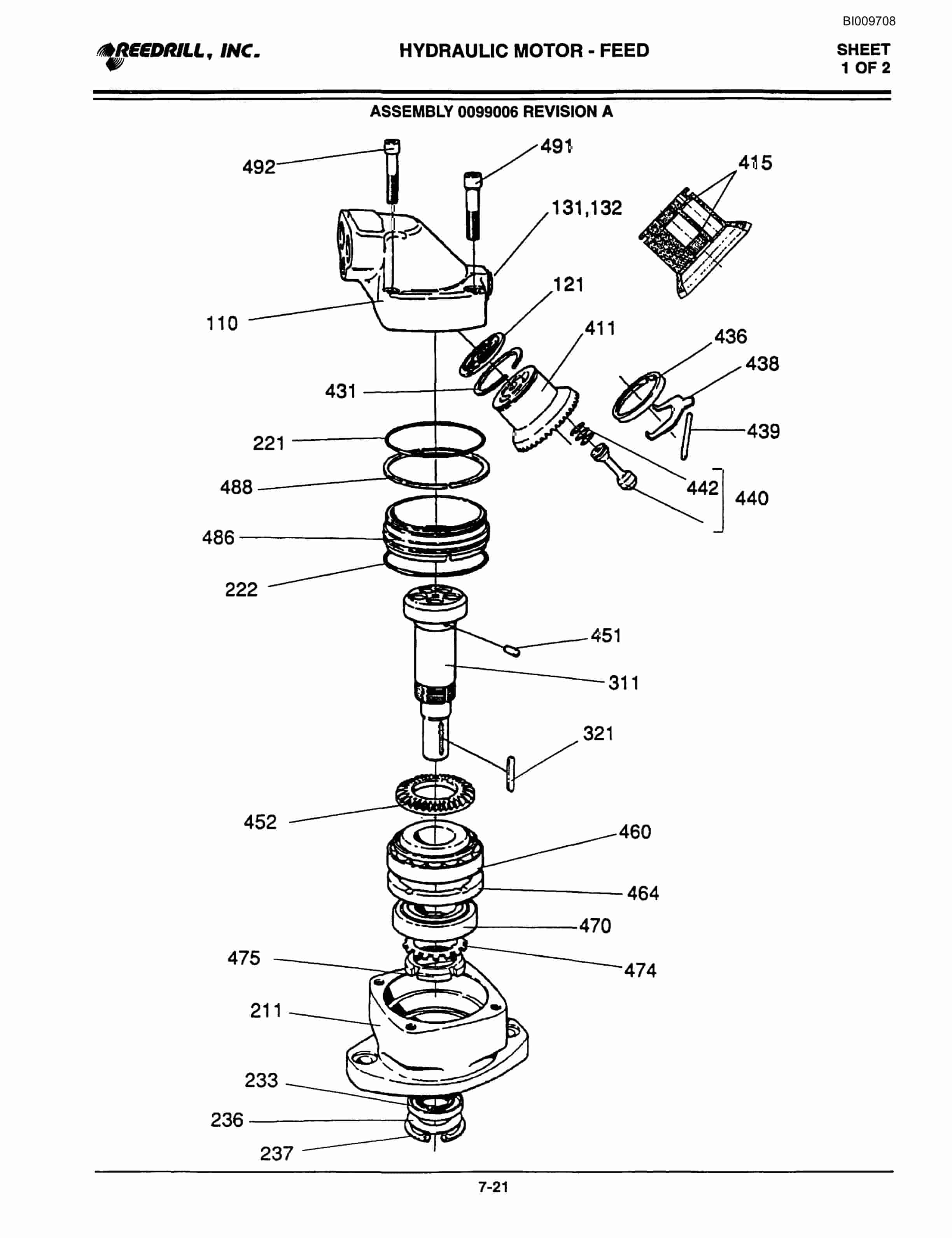 Bucyrus 3000 Hydraulic Track Drill Parts Catalog BI009708-3