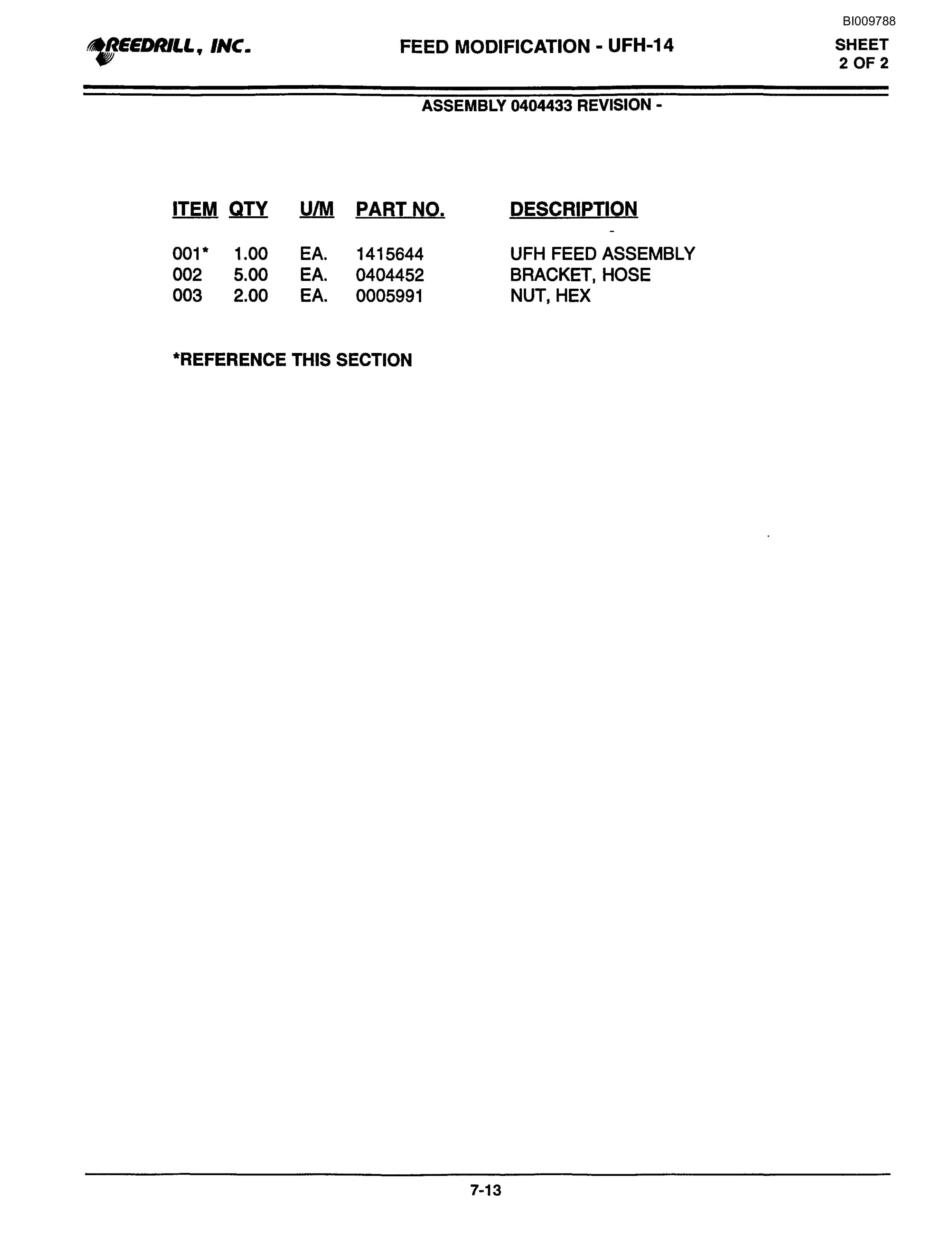 Bucyrus 3000 Hydraulic Track Drill Parts Catalog BI009788-4