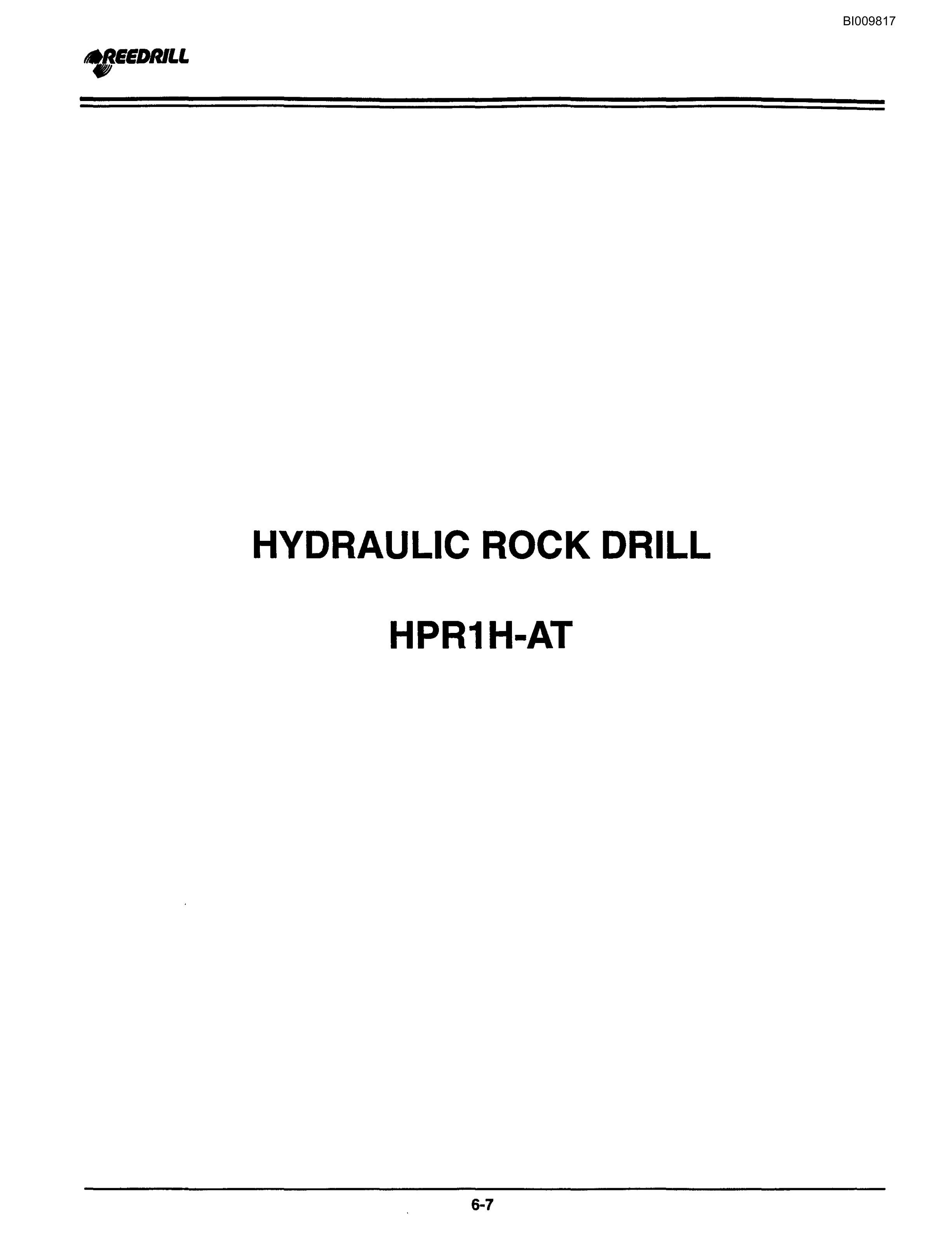 Bucyrus 3000 Hydraulic Track Drill Parts Catalog BI009817-2
