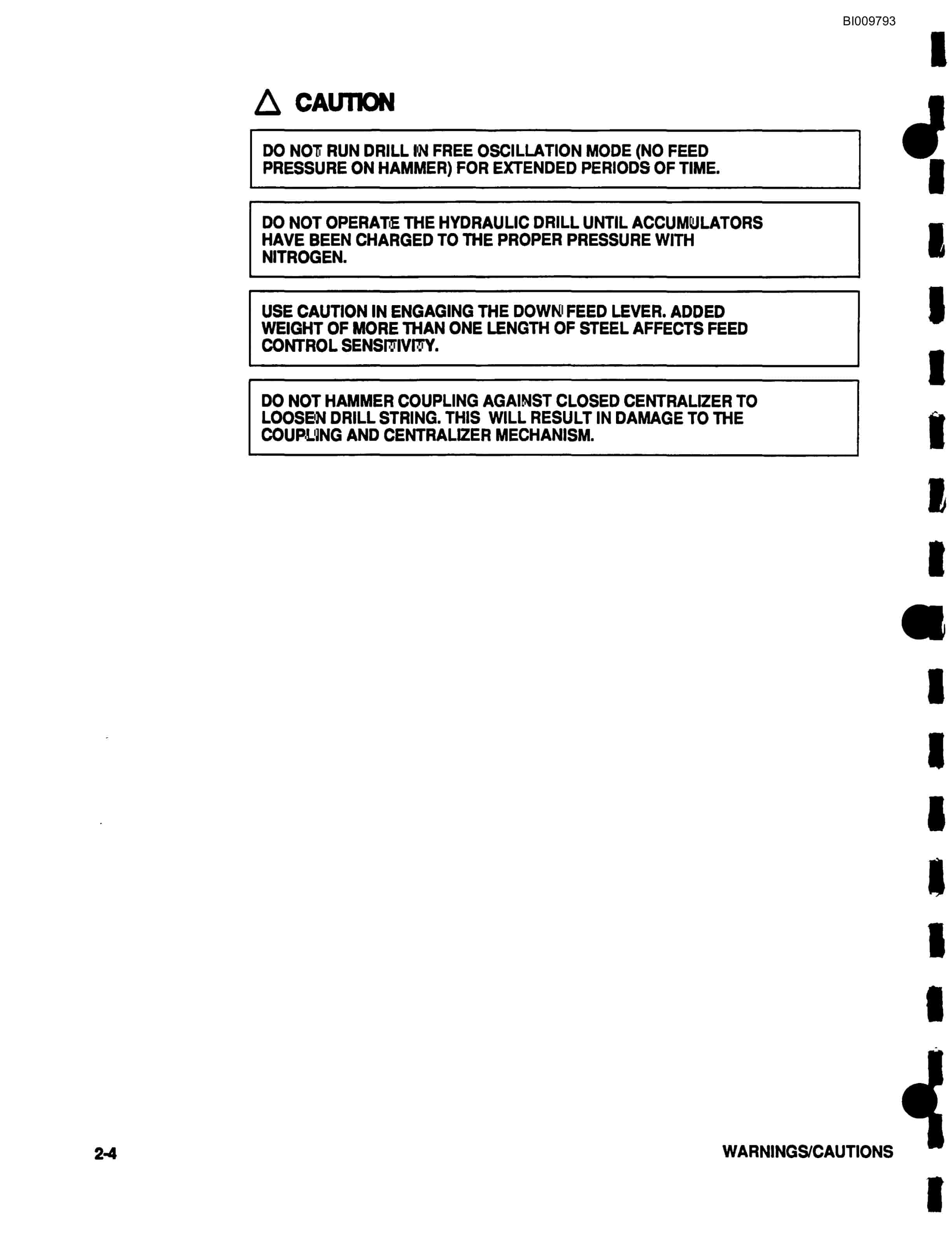 Bucyrus 3000 Self Contained Hydraulic Track Drill Technical Manual BI009793-2