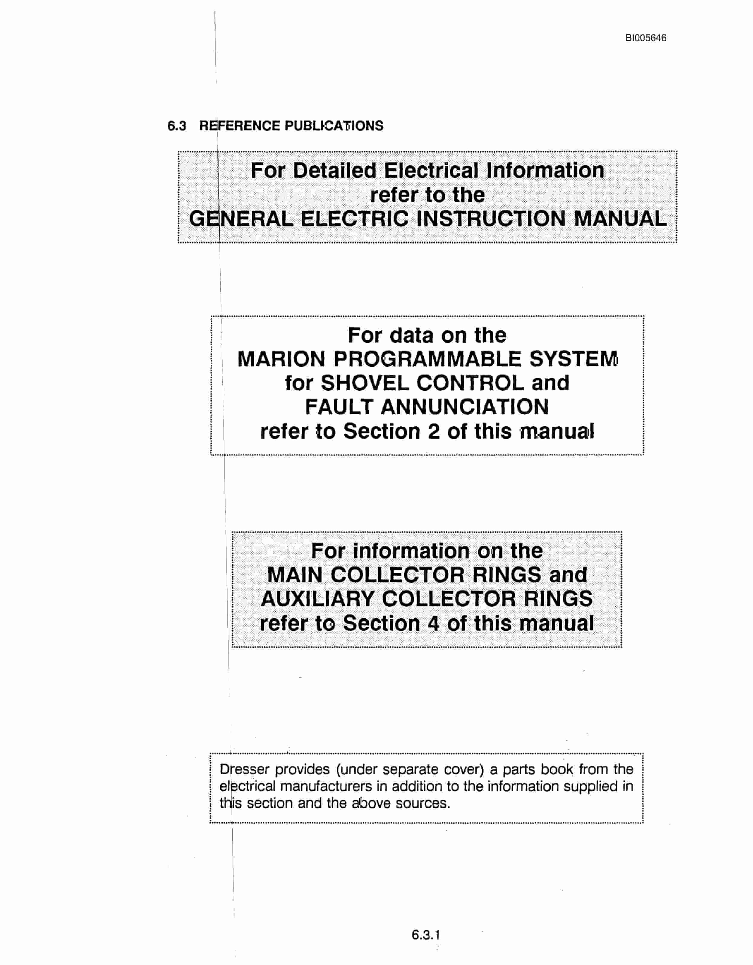 Bucyrus 301M-HR Mining Shovel Technical Manual BI005646-4
