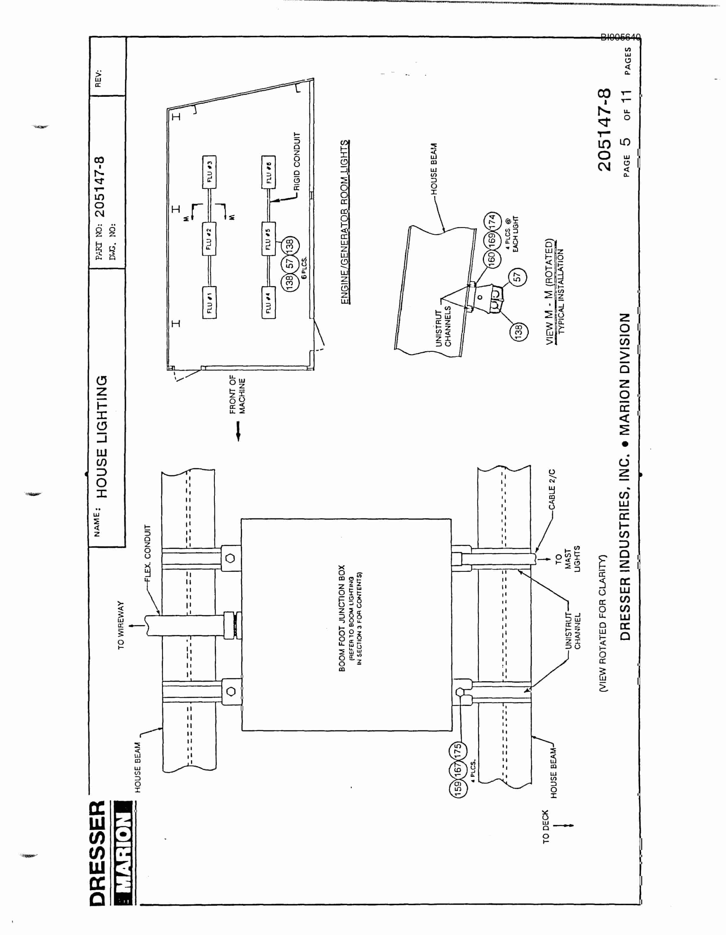 Bucyrus 305-M Crawler Dragline Parts Catalog BI005640-2