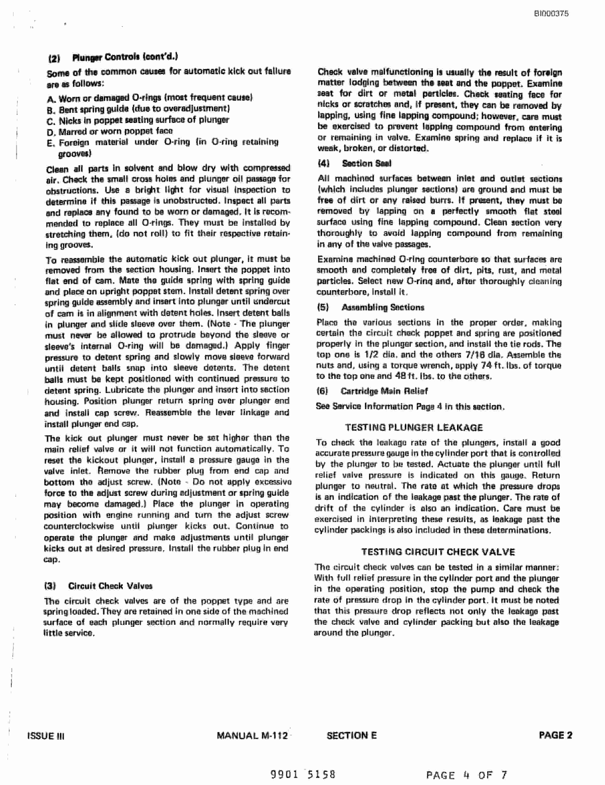 Bucyrus 3080-6 Drum Miner Parts Catalog BI000375-4
