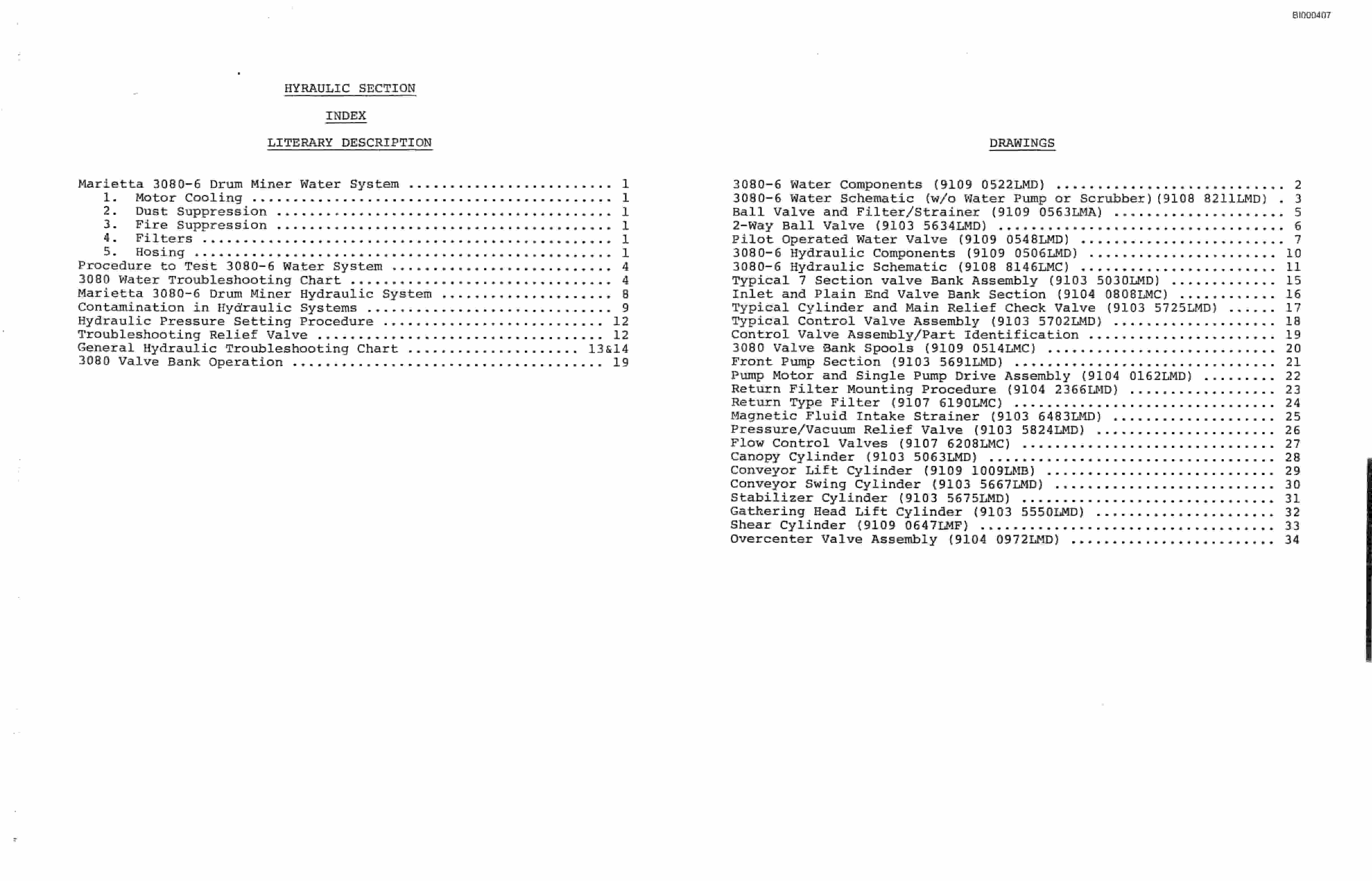 Bucyrus 3080-6 Marietta Drum Miner Technical Manual BI000407-3