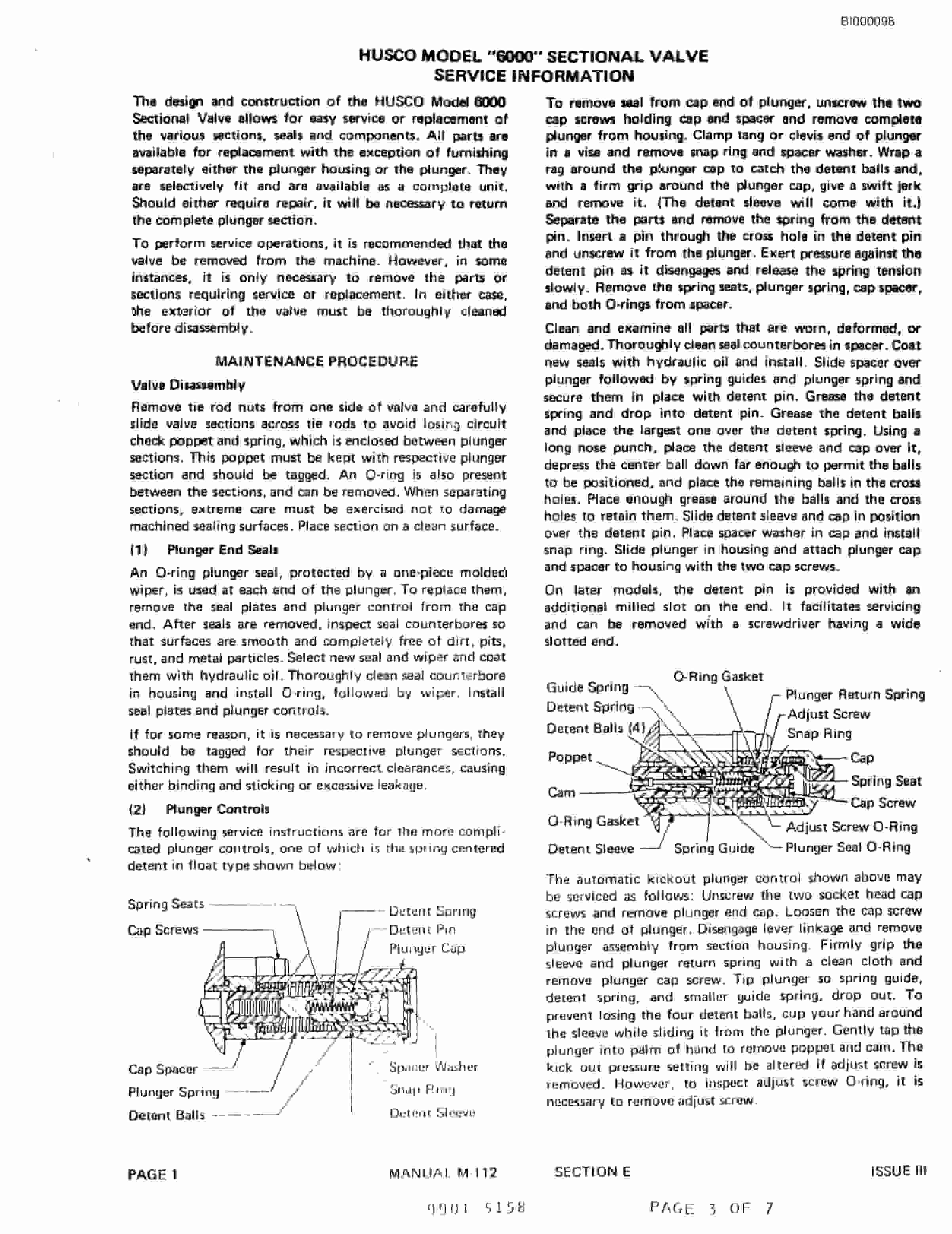 Bucyrus 3080 Drum Miner Parts Catalog BI000098-5
