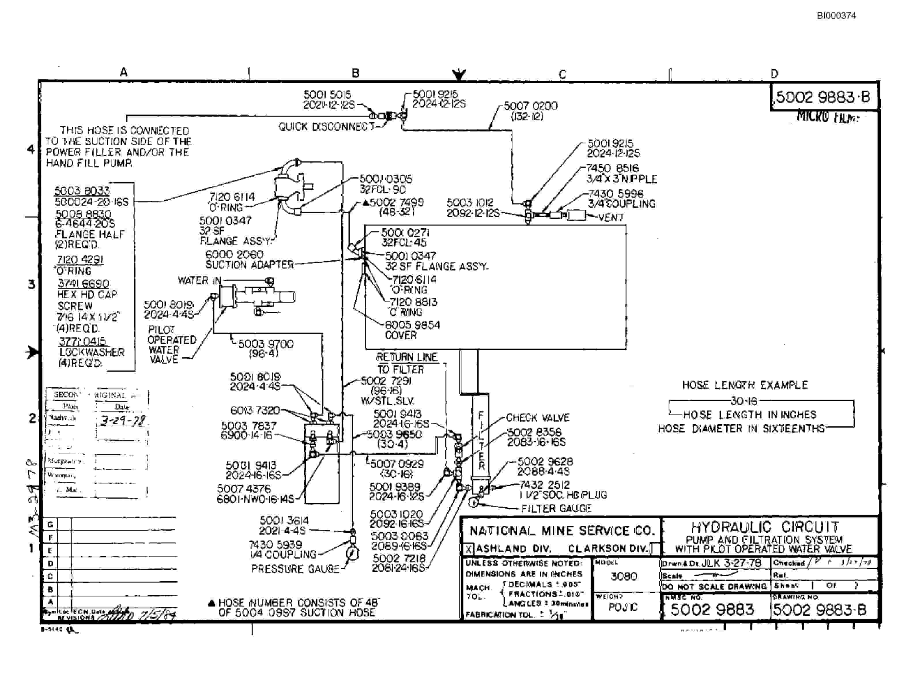 Bucyrus 3080 Drum Miner Parts Catalog BI000374-2