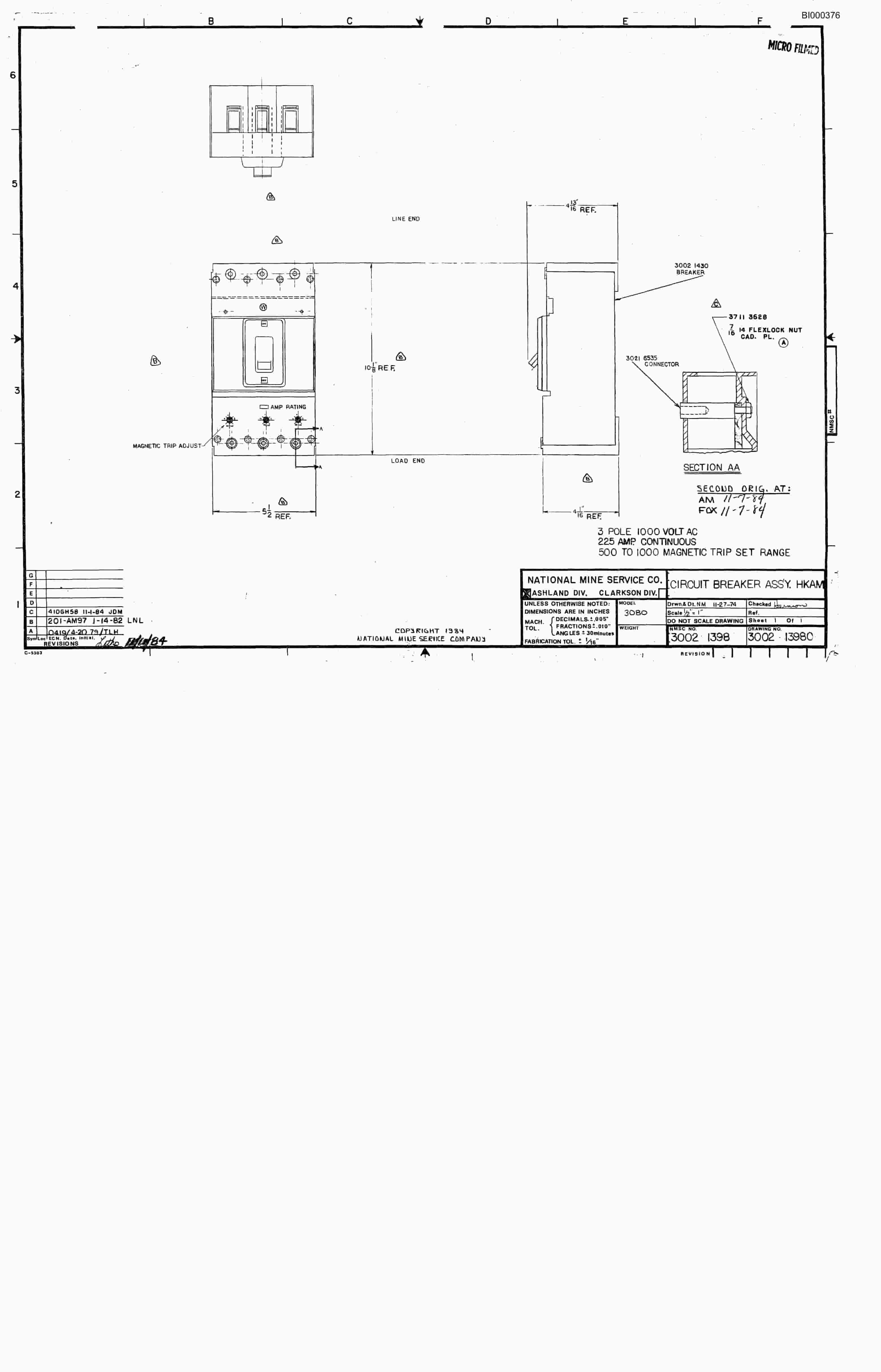 Bucyrus 3080 Drum Miner Parts Catalog BI000376-2