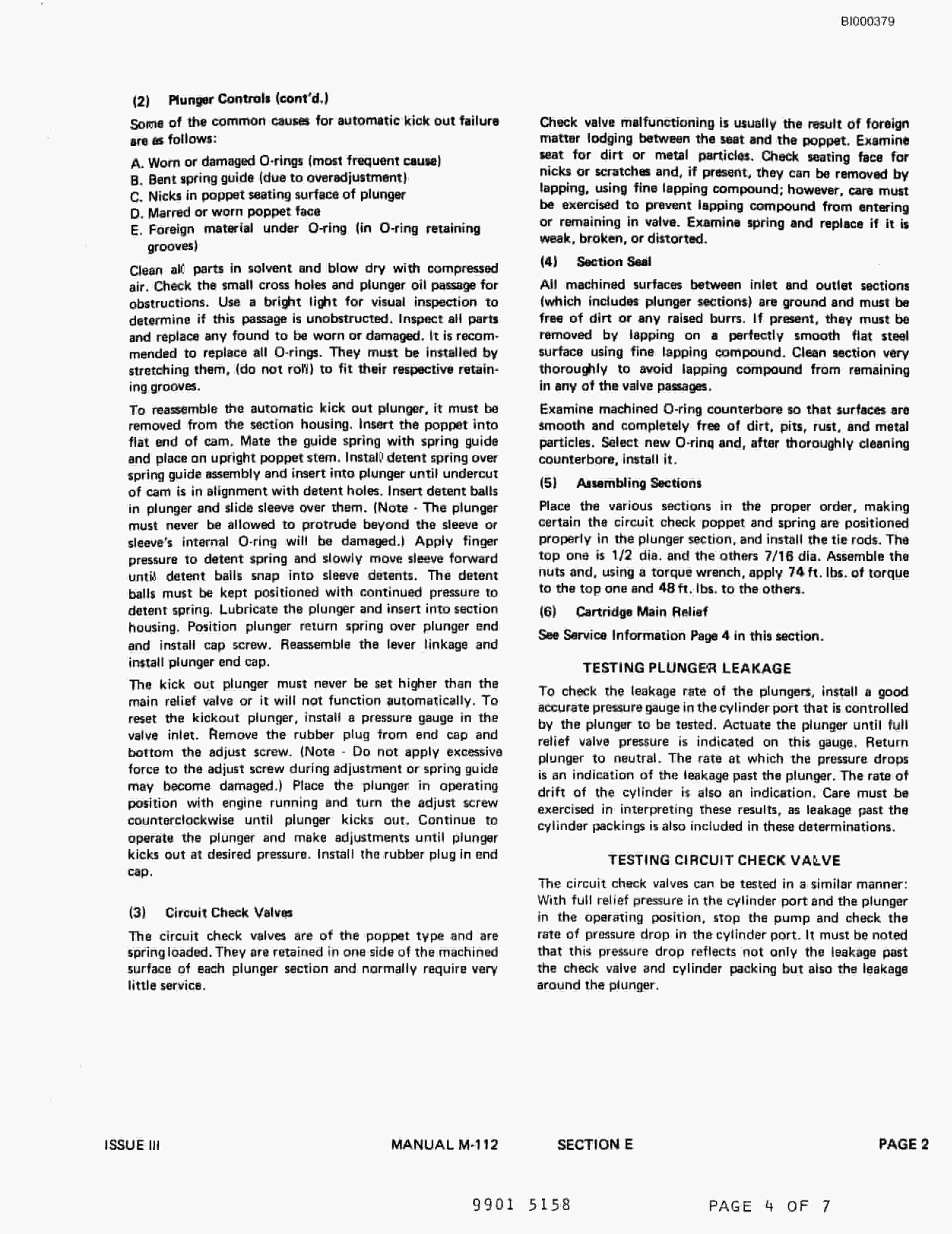 Bucyrus 3080 Drum Miner Parts Catalog BI000379-4