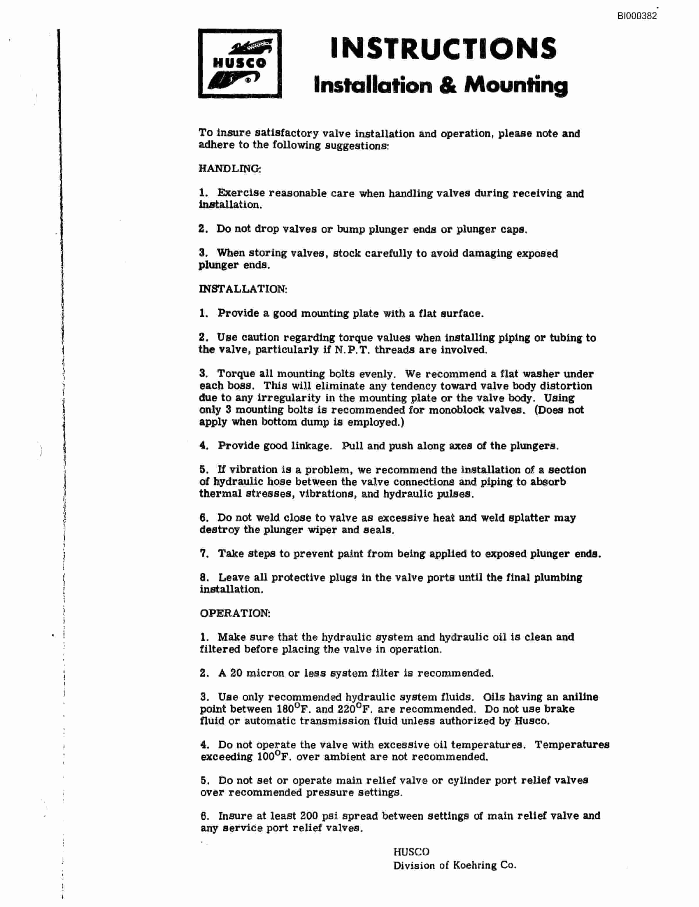Bucyrus 3080 Drum Miner Parts Catalog BI000382-5