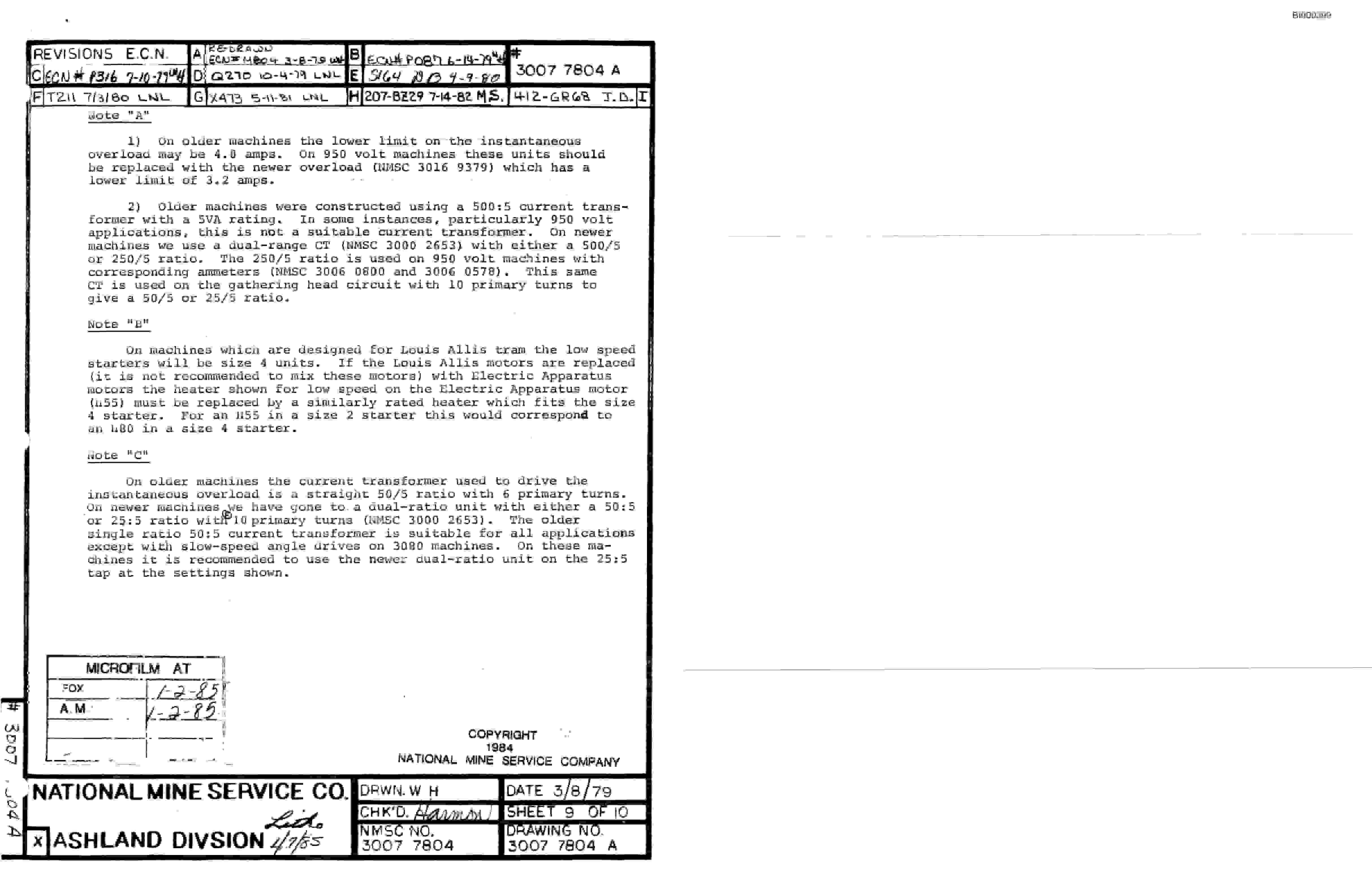 Bucyrus 3080 Drum Miner Parts Catalog BI000399-4