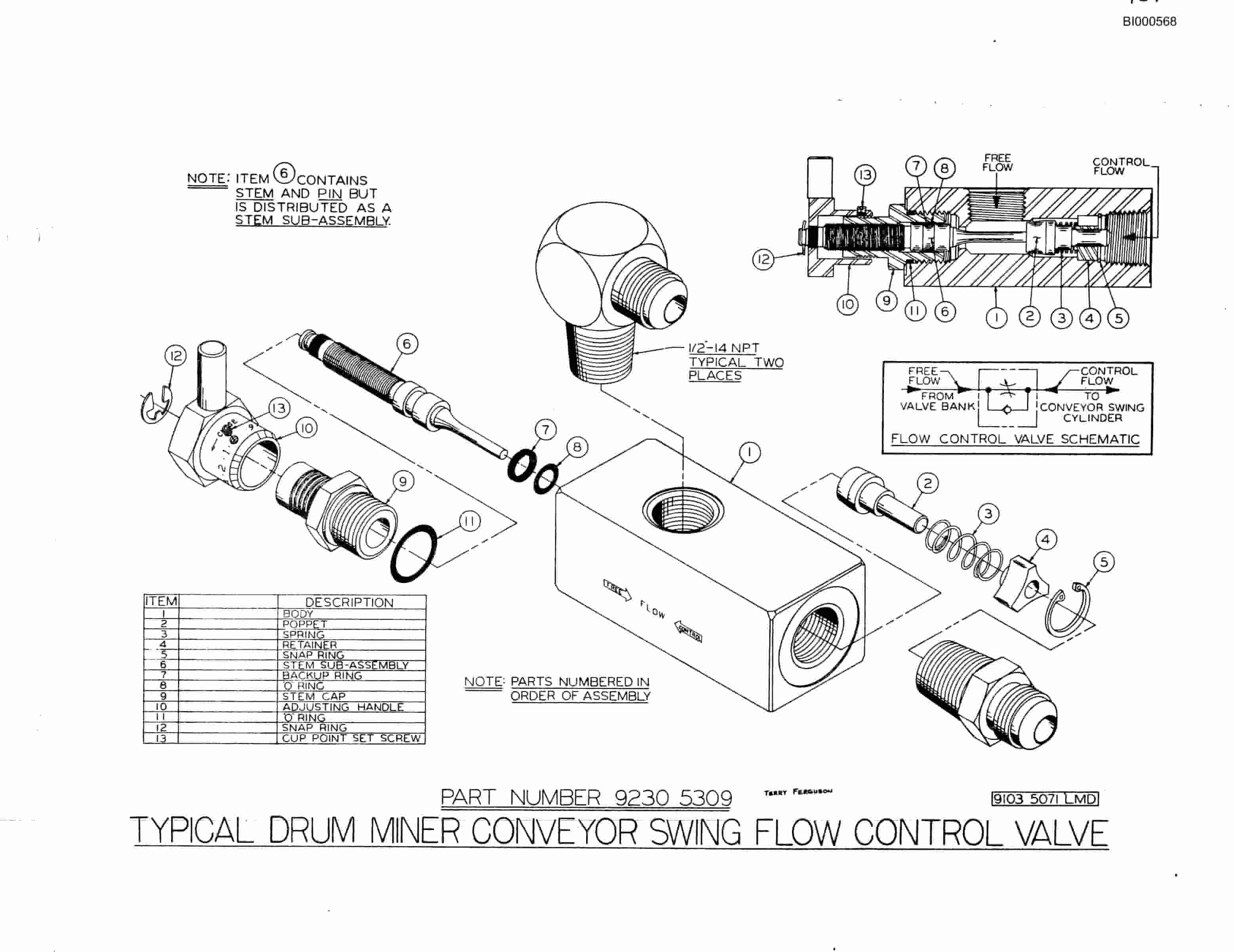 Bucyrus 3080 Marietta Drum Miner Parts Catalog BI000568-3
