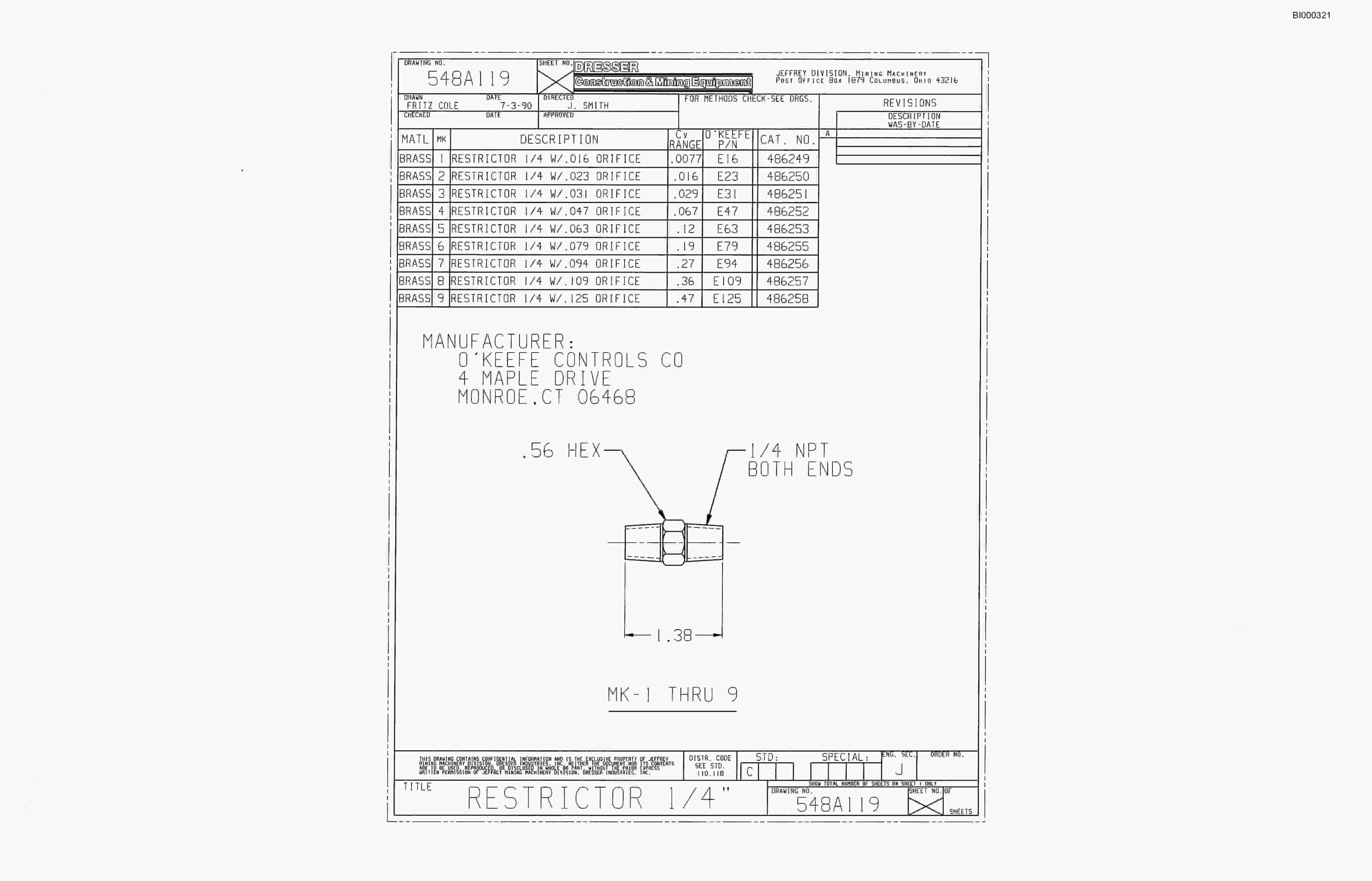 Bucyrus 30M2 Continuous Miner Parts Catalog BI000321-3