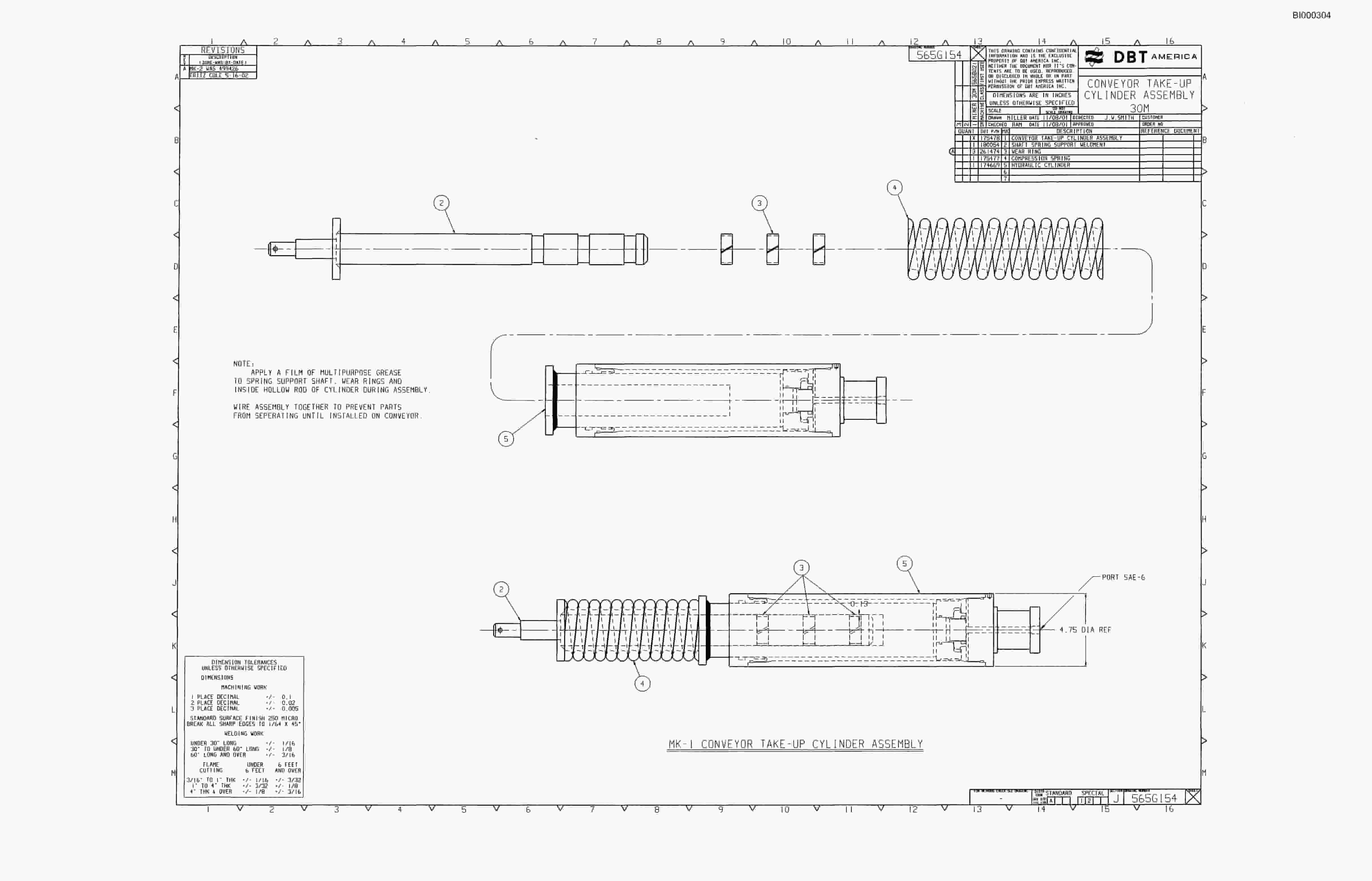 Bucyrus 30M3-L Continuous Miner Parts Catalog BI000304-4