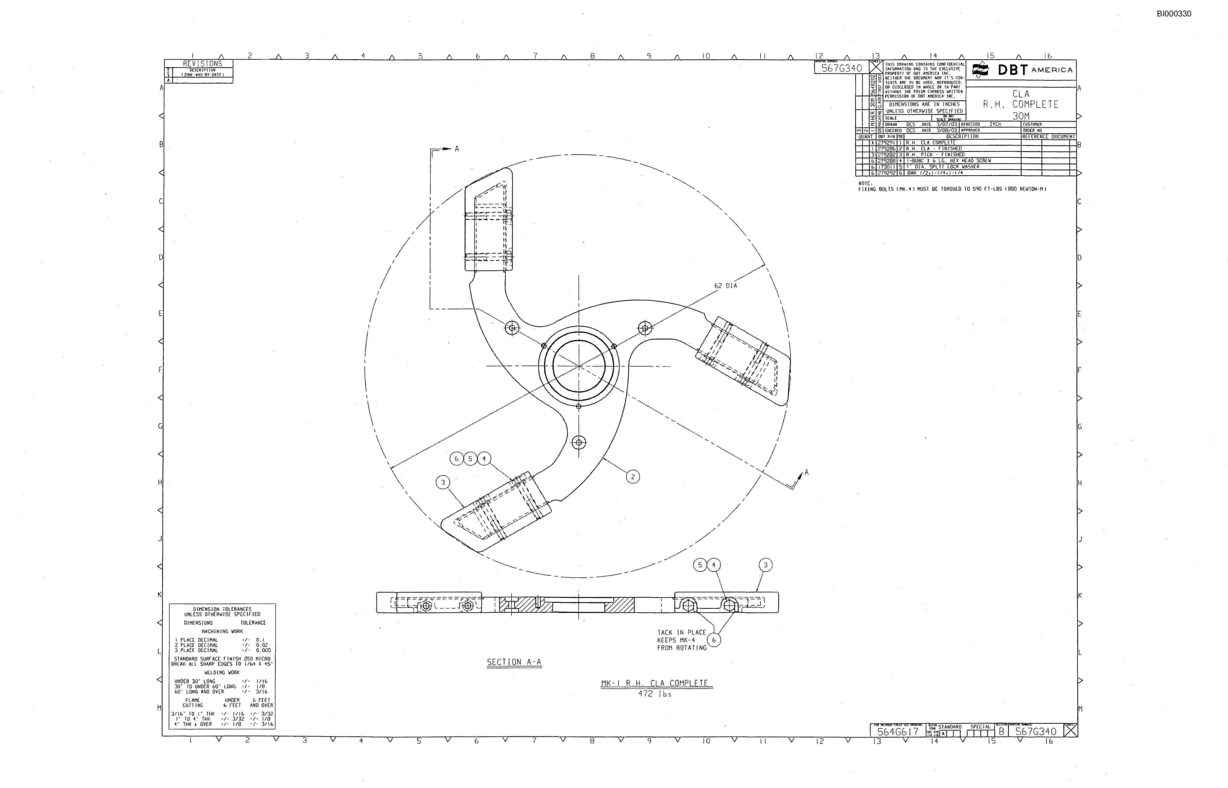 Bucyrus 30M3-L Continuous Miner Parts Catalog BI000330-2