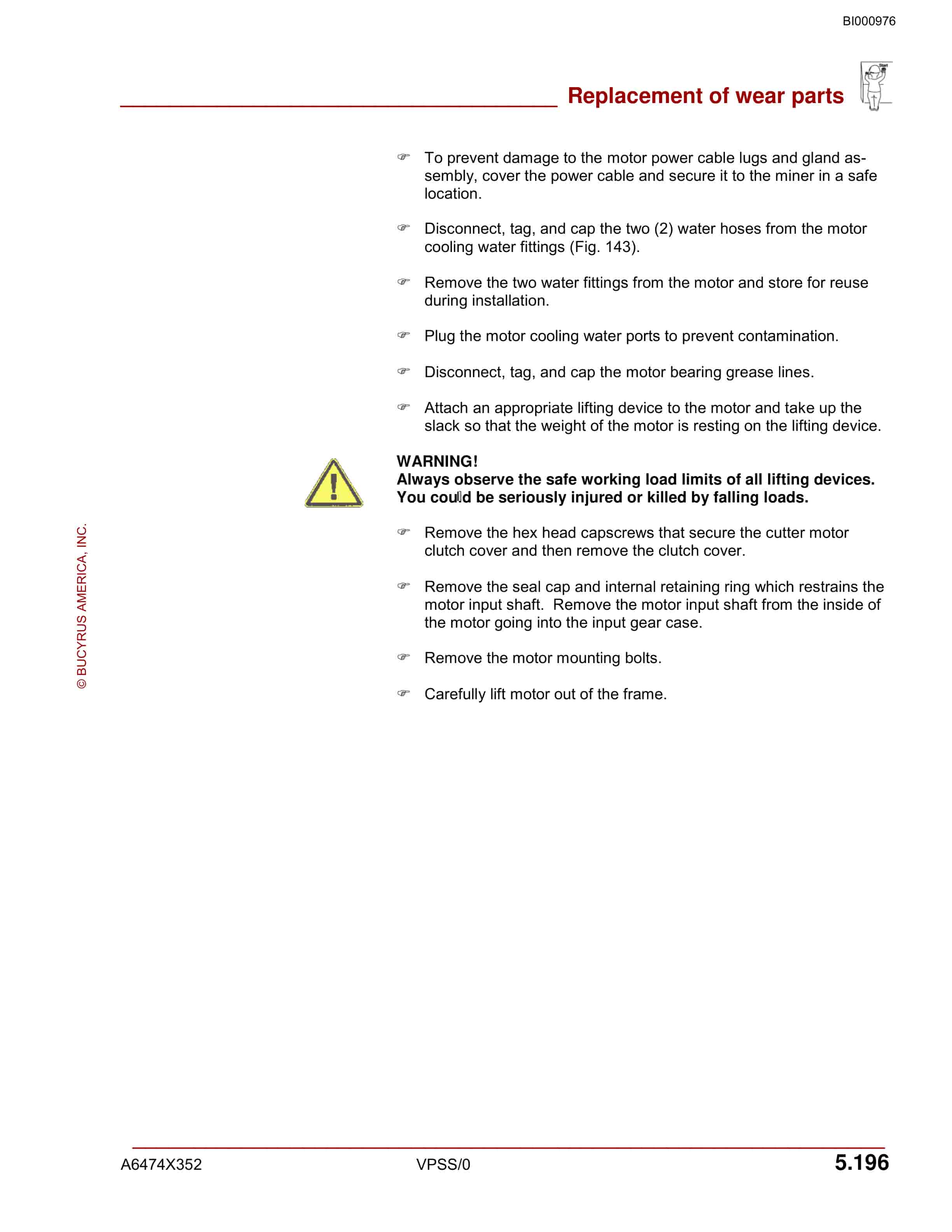 Bucyrus 30M3L Continuous Miner Operation Manual BI000976-3