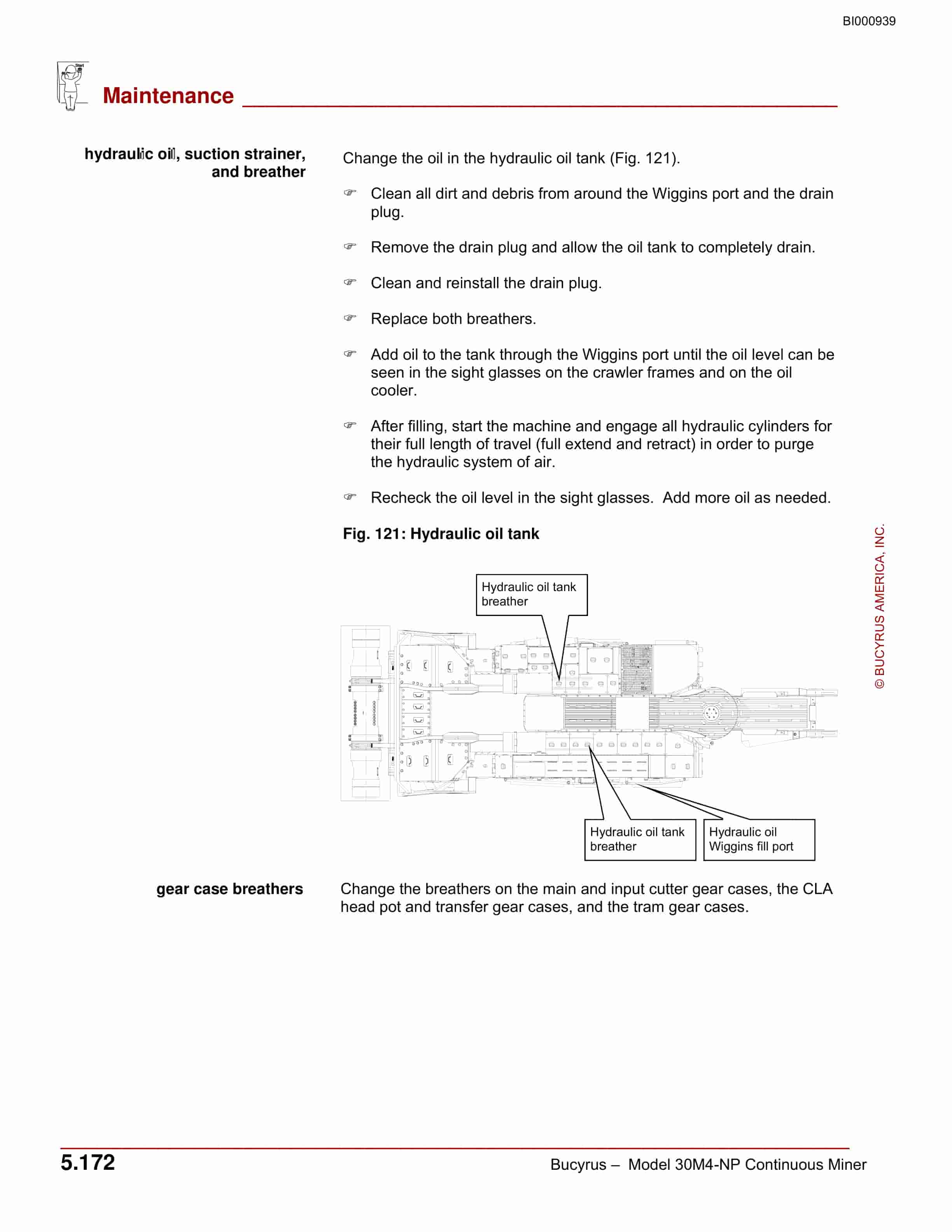 Bucyrus 30M4-NP Continuous Miner Operation Manual BI000939-2
