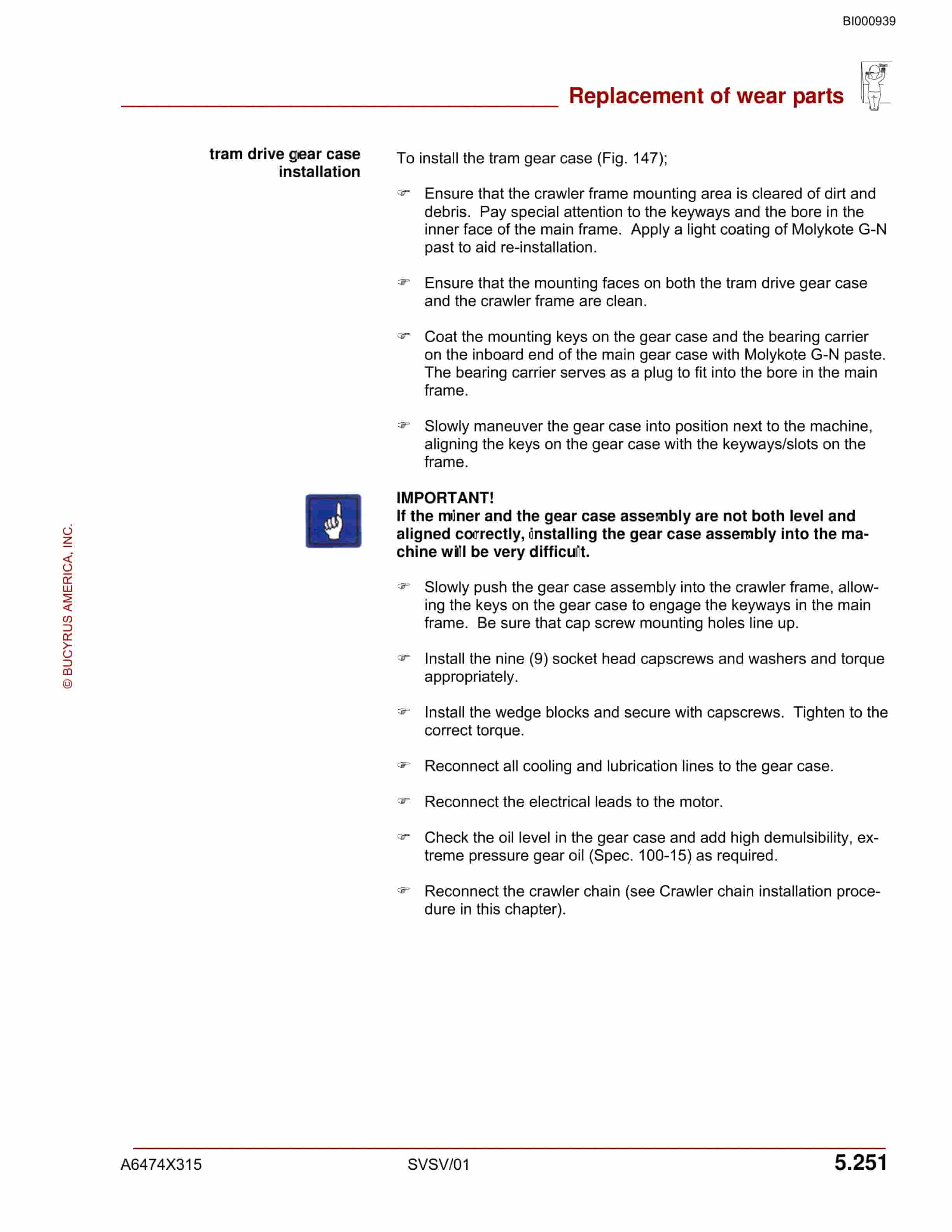 Bucyrus 30M4-NP Continuous Miner Operation Manual BI000939-3