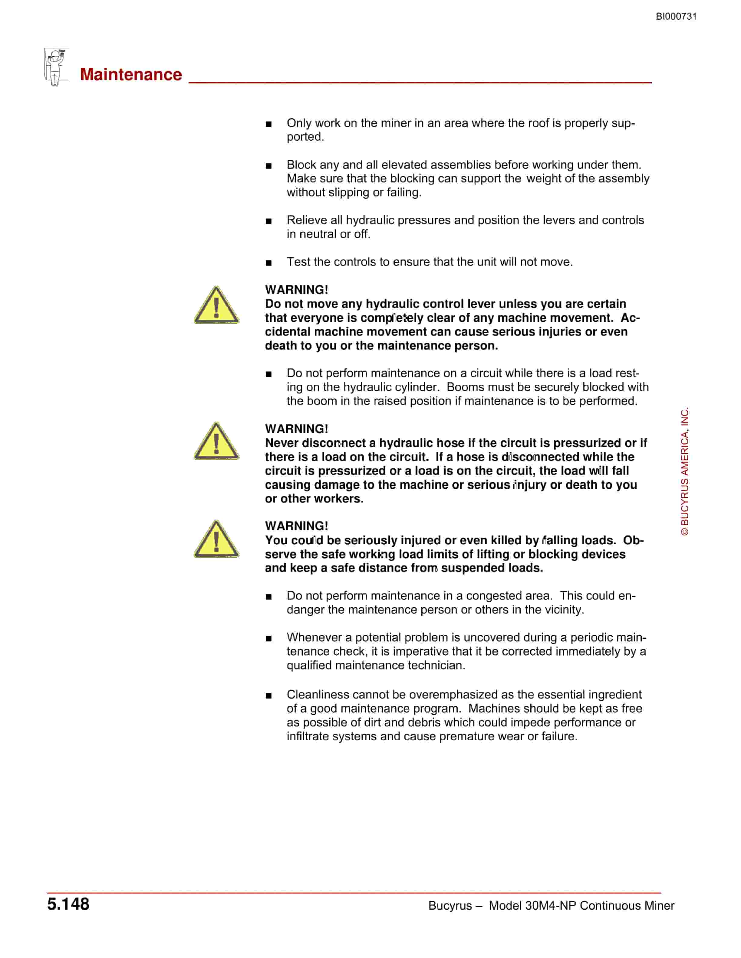 Bucyrus 30M4-NP India Continuous Miner Operation And Maintenance Manual BI000731-2