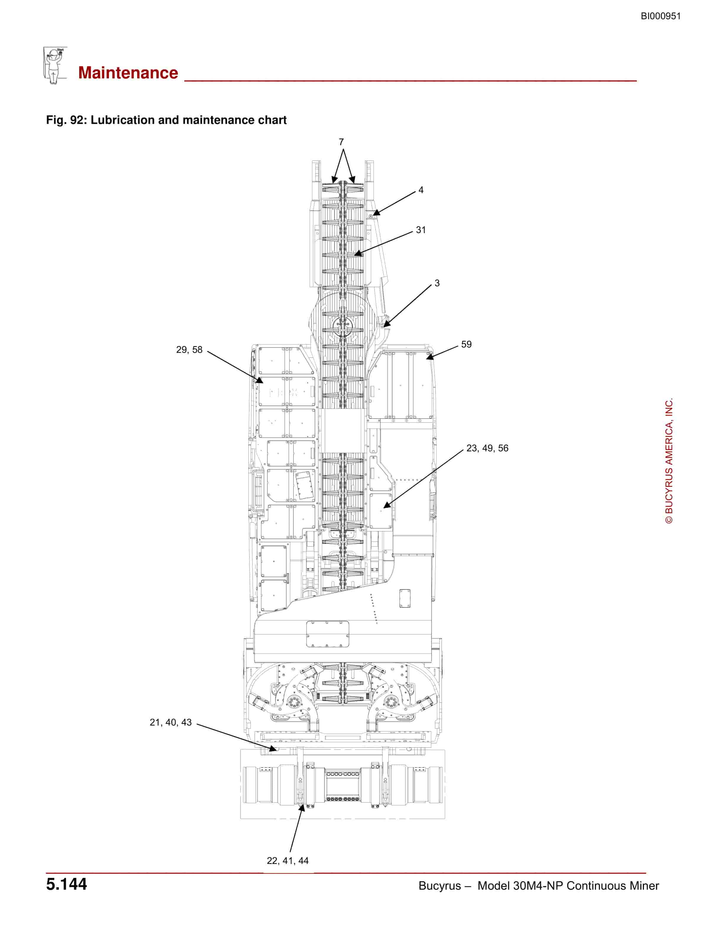 Bucyrus 30M4-NP India Continuous Miner Operation And Maintenance Manual BI000951-2