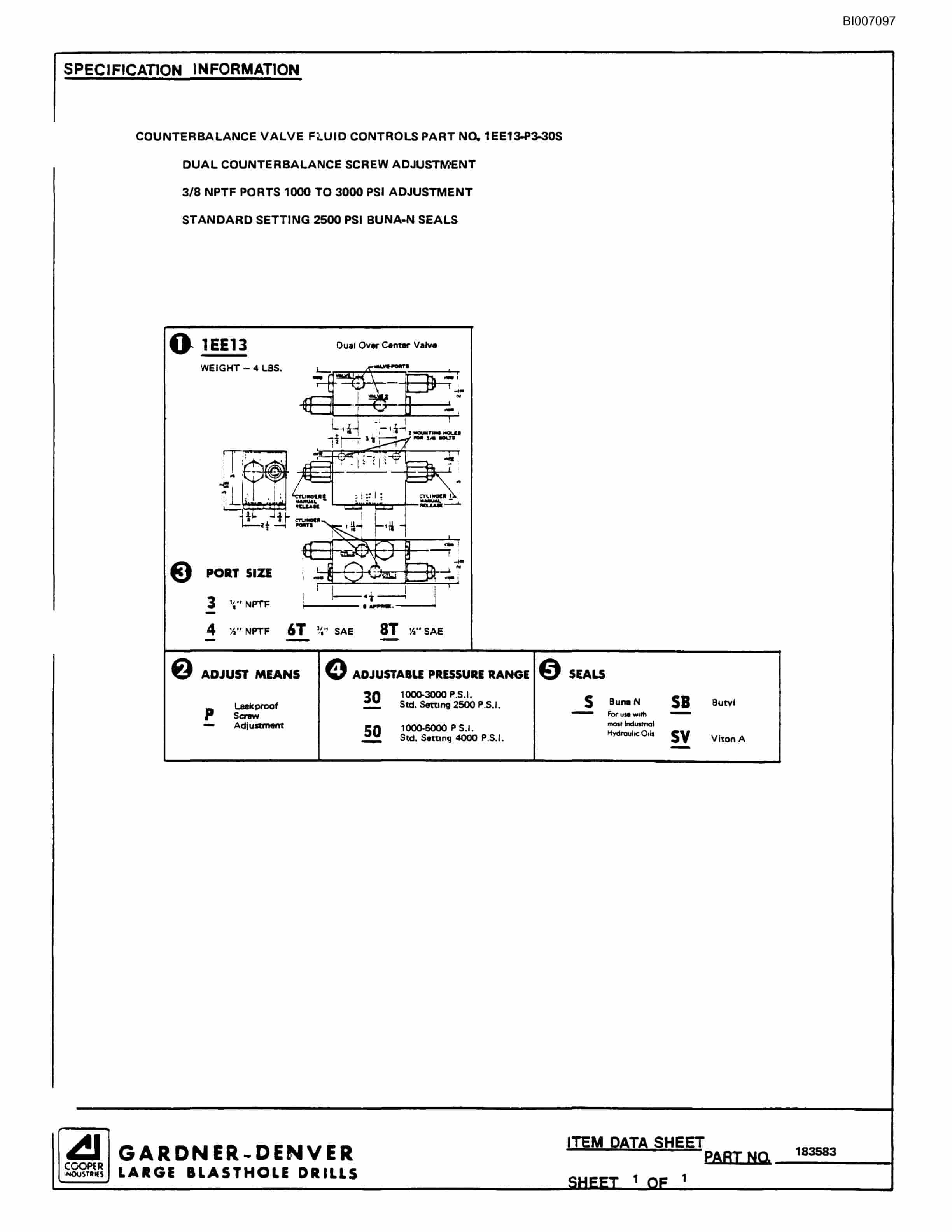 Bucyrus 35B Rotary Blasthole Drill Parts Catalog BI007097-2