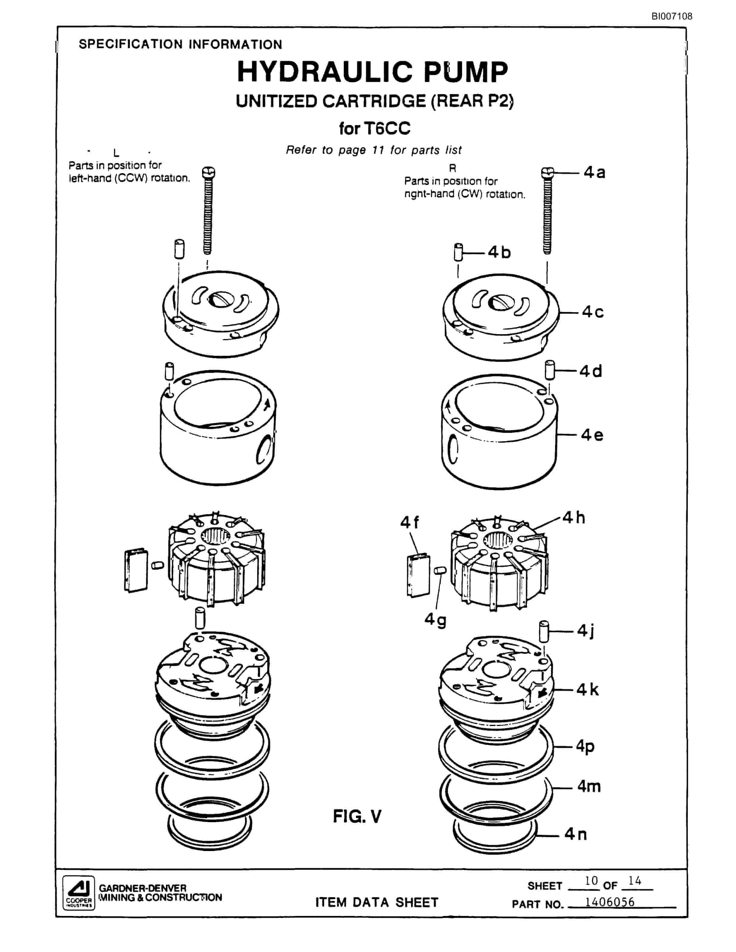 Bucyrus 35B Rotary Blasthole Drill Parts Catalog BI007108-3