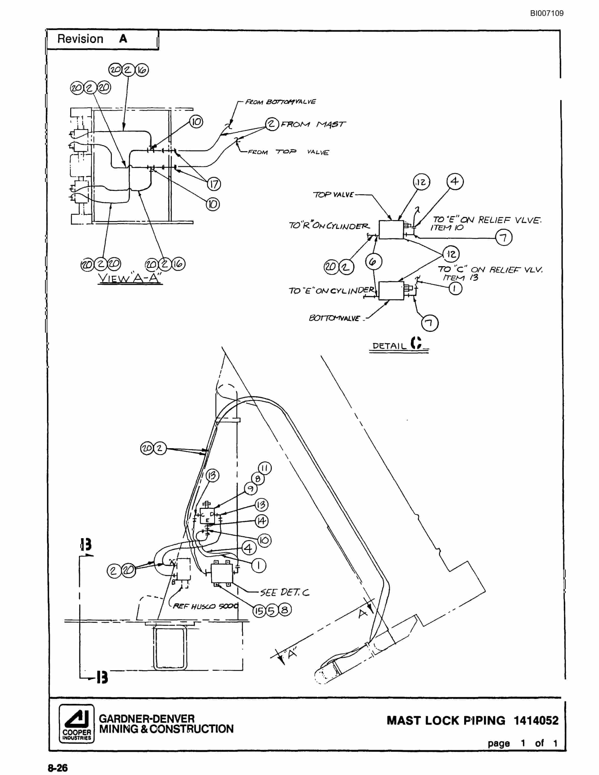 Bucyrus 35B Rotary Blasthole Drill Parts Catalog BI007109-2