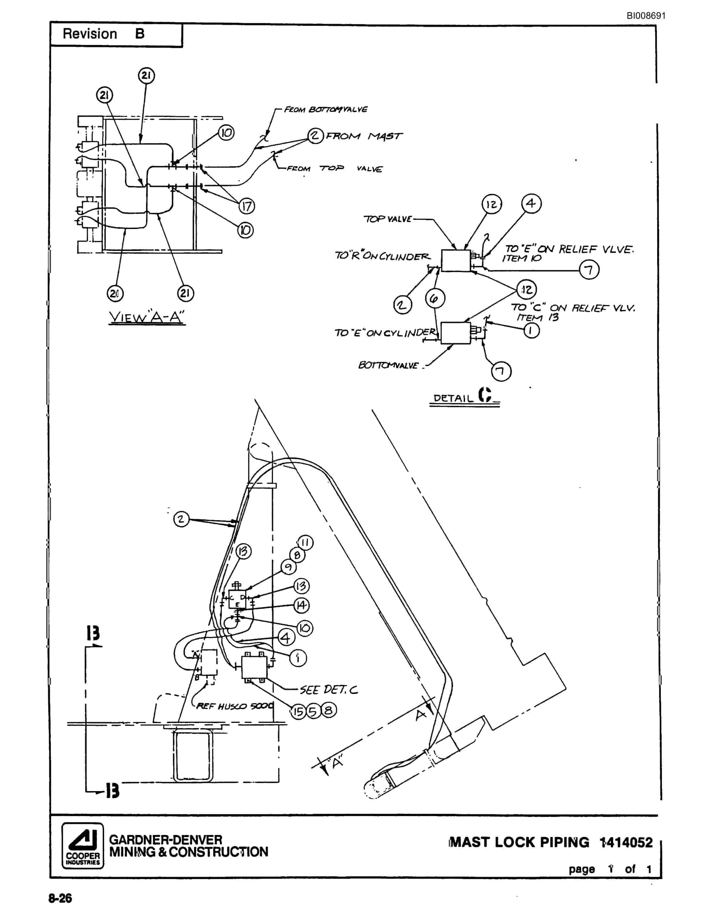 Bucyrus 35B Rotary Blasthole Drill Parts Catalog BI008691-2