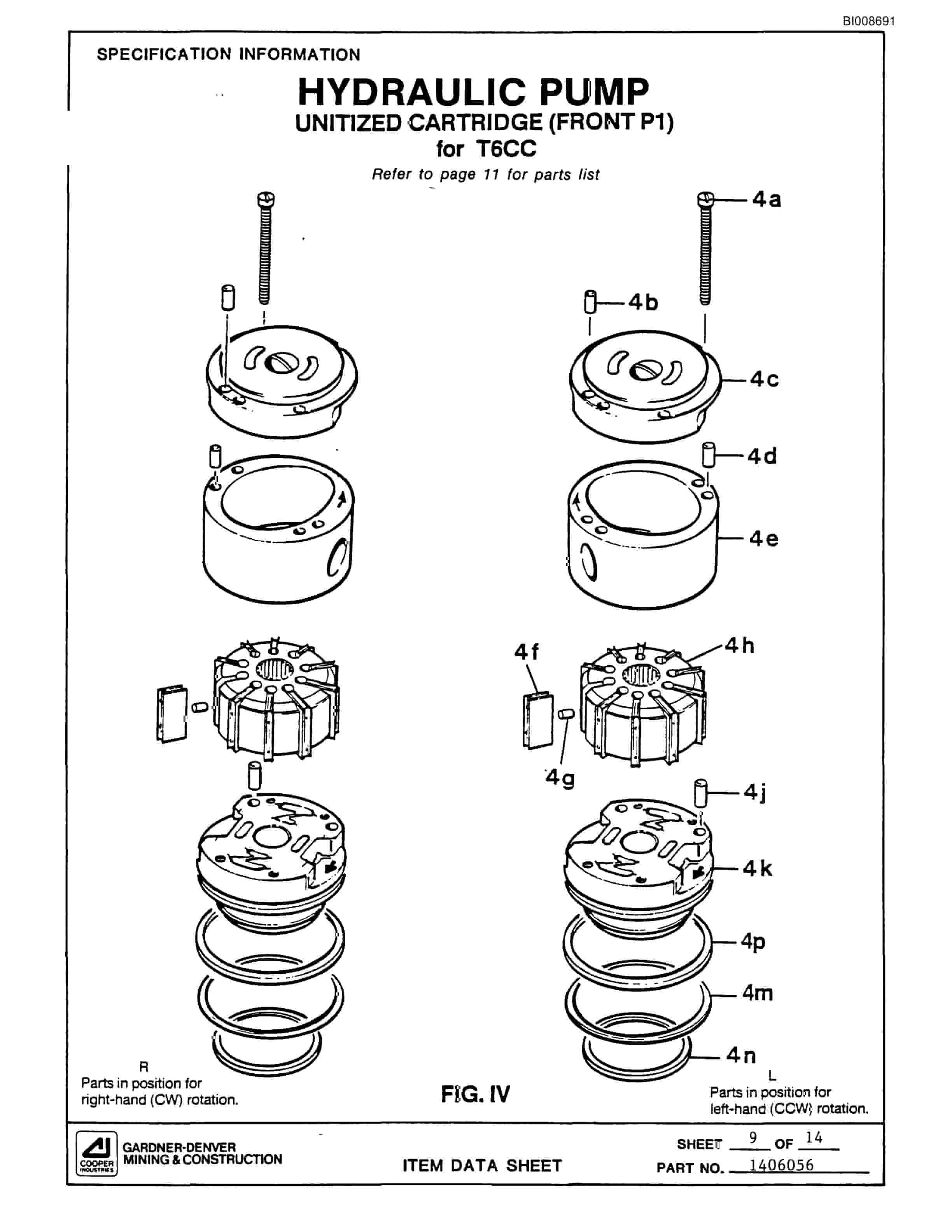 Bucyrus 35B Rotary Blasthole Drill Parts Catalog BI008691-3