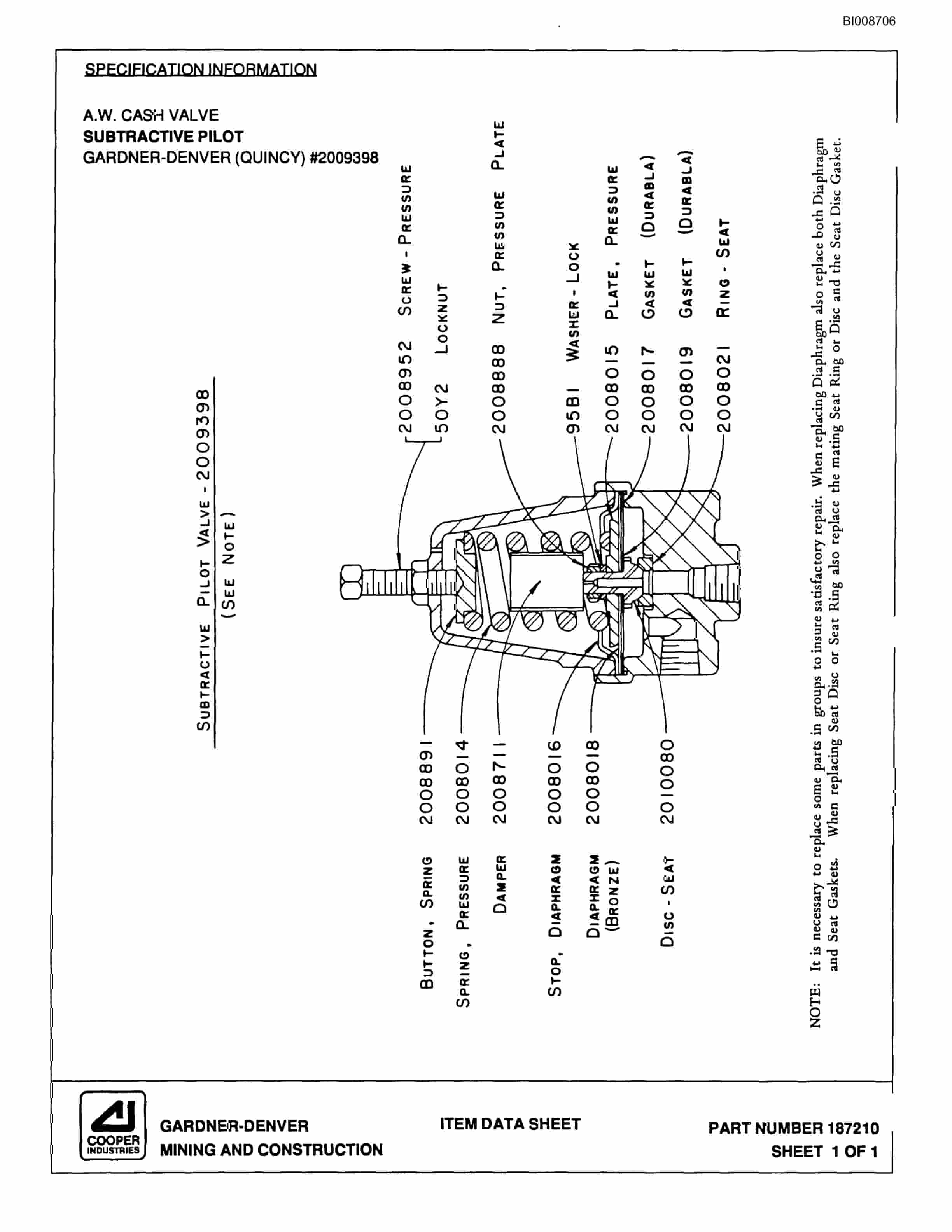 Bucyrus 35B Rotary Blasthole Drill Parts Catalog BI008706-2