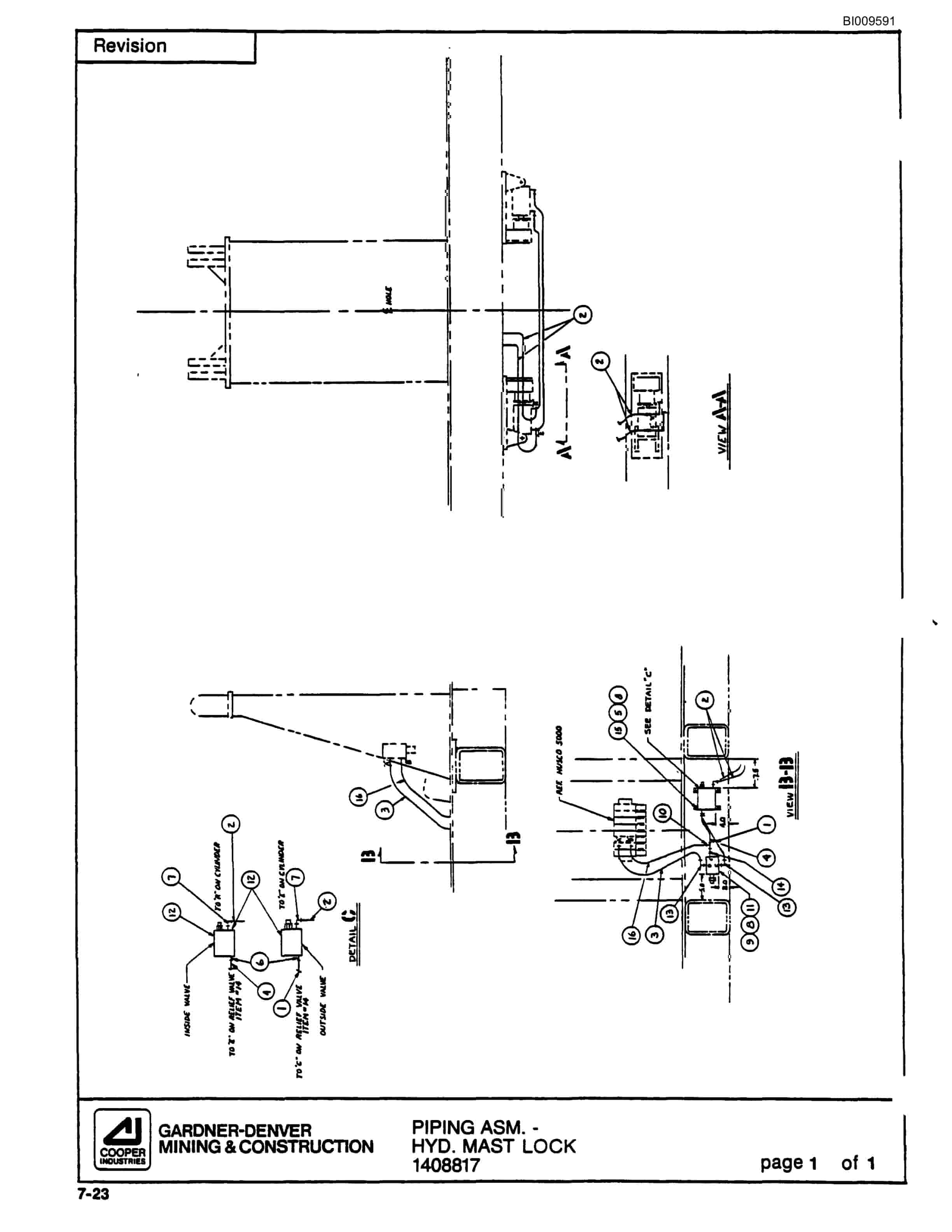 Bucyrus 35B Rotary Blasthole Drill Parts Catalog BI009591-2