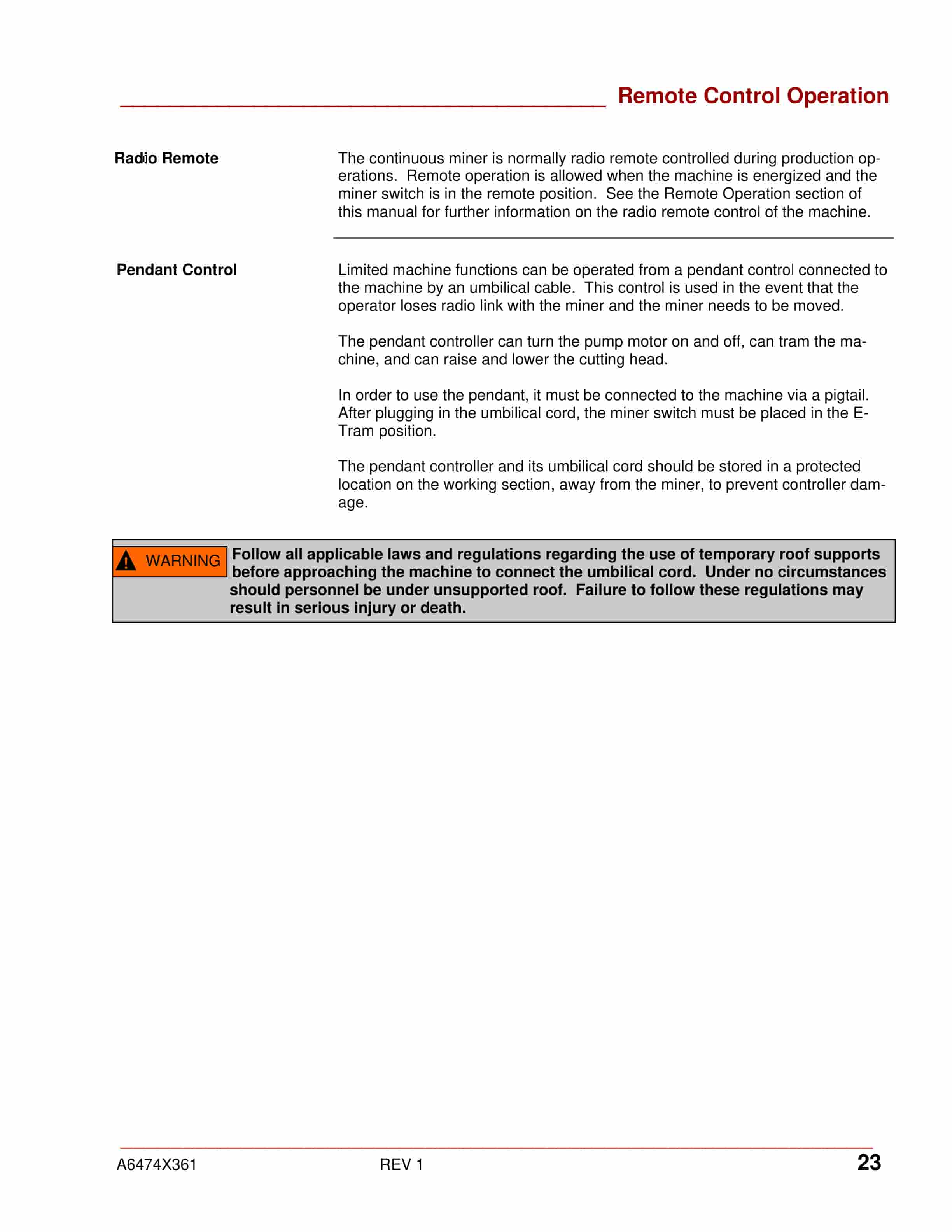 Bucyrus 35M3L Continuous Miner Operation Manual A6474X361 3 Bucyrus 35M3L Continuous Miner Operation Manual A6474X361 - Image 3