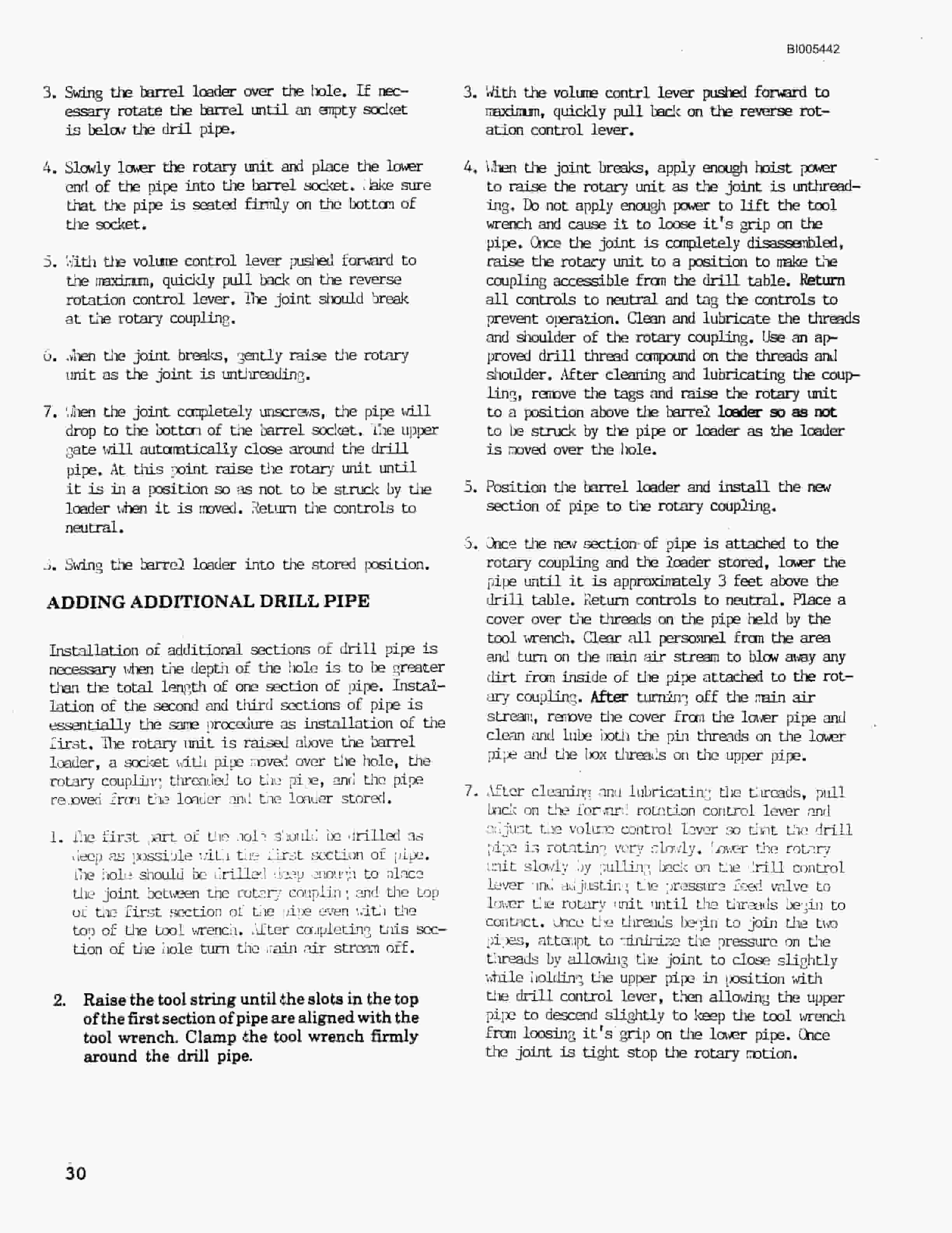 Bucyrus 35R Blast Hole Drill Technical Manual BI005442-3