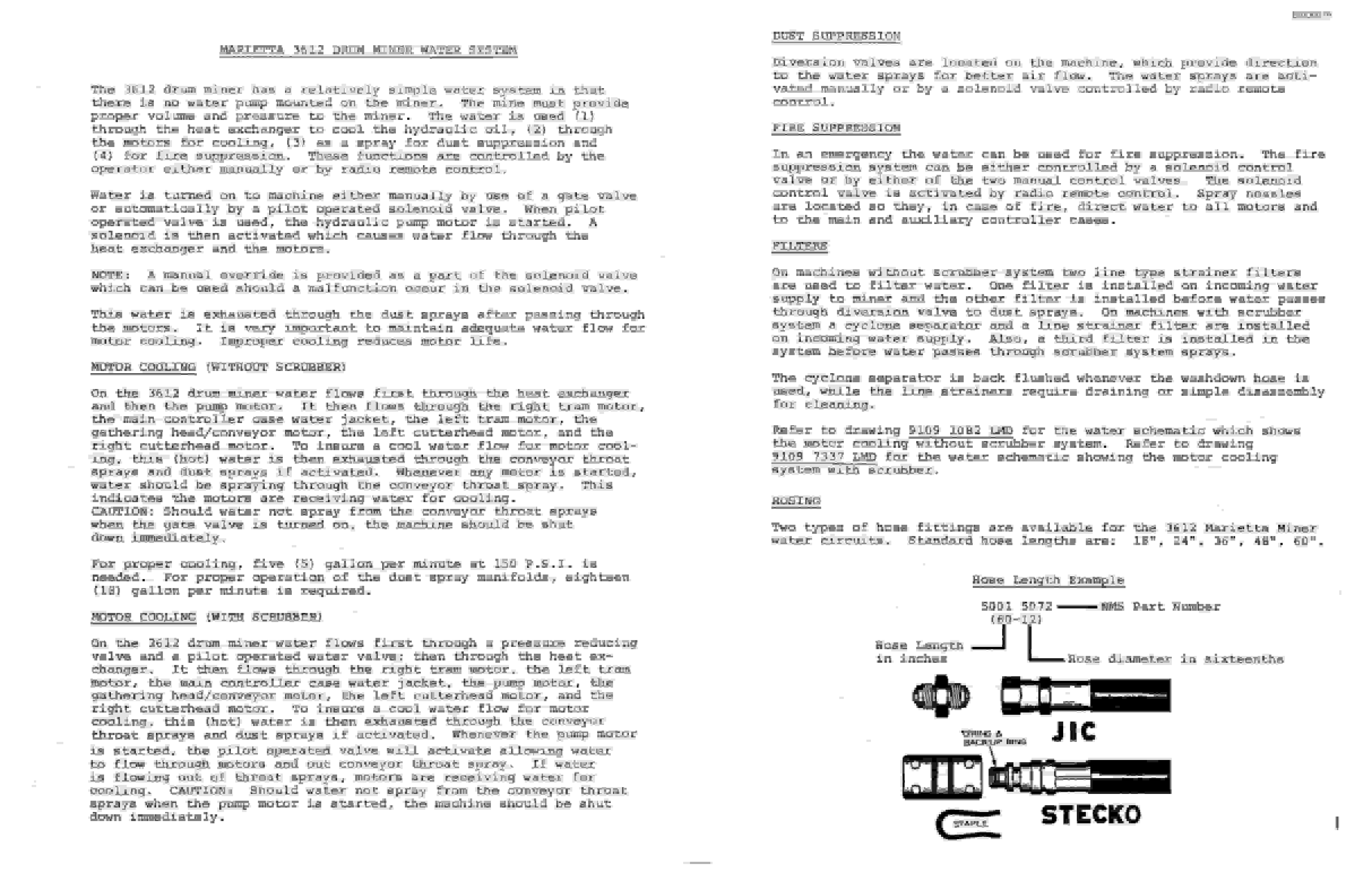 Bucyrus 3612 Marietta Drum Miner Technical Manual BI000019 60010001-4