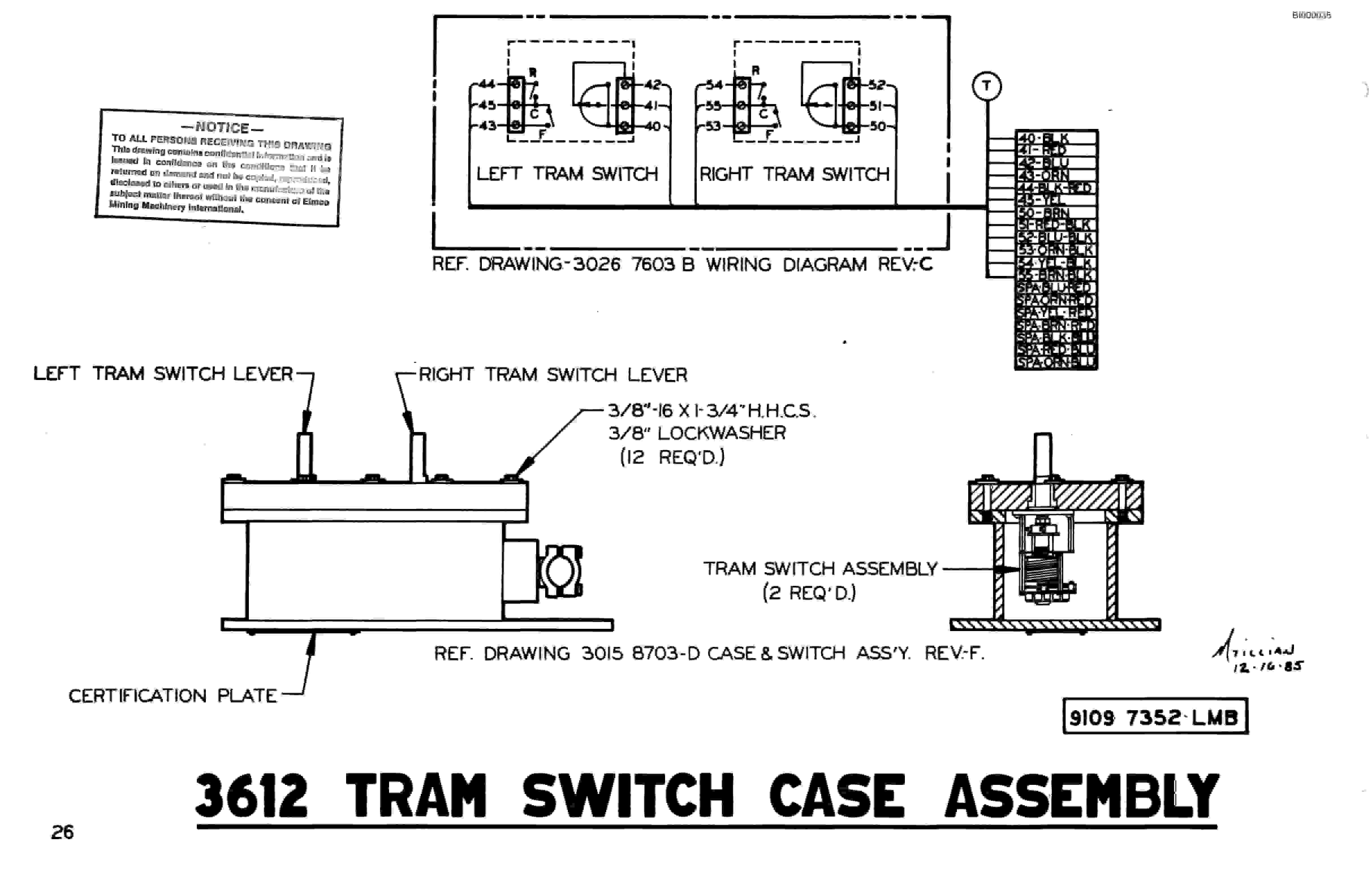 Bucyrus 3612 Marietta Drum Miner Technical Manual BI000035-3