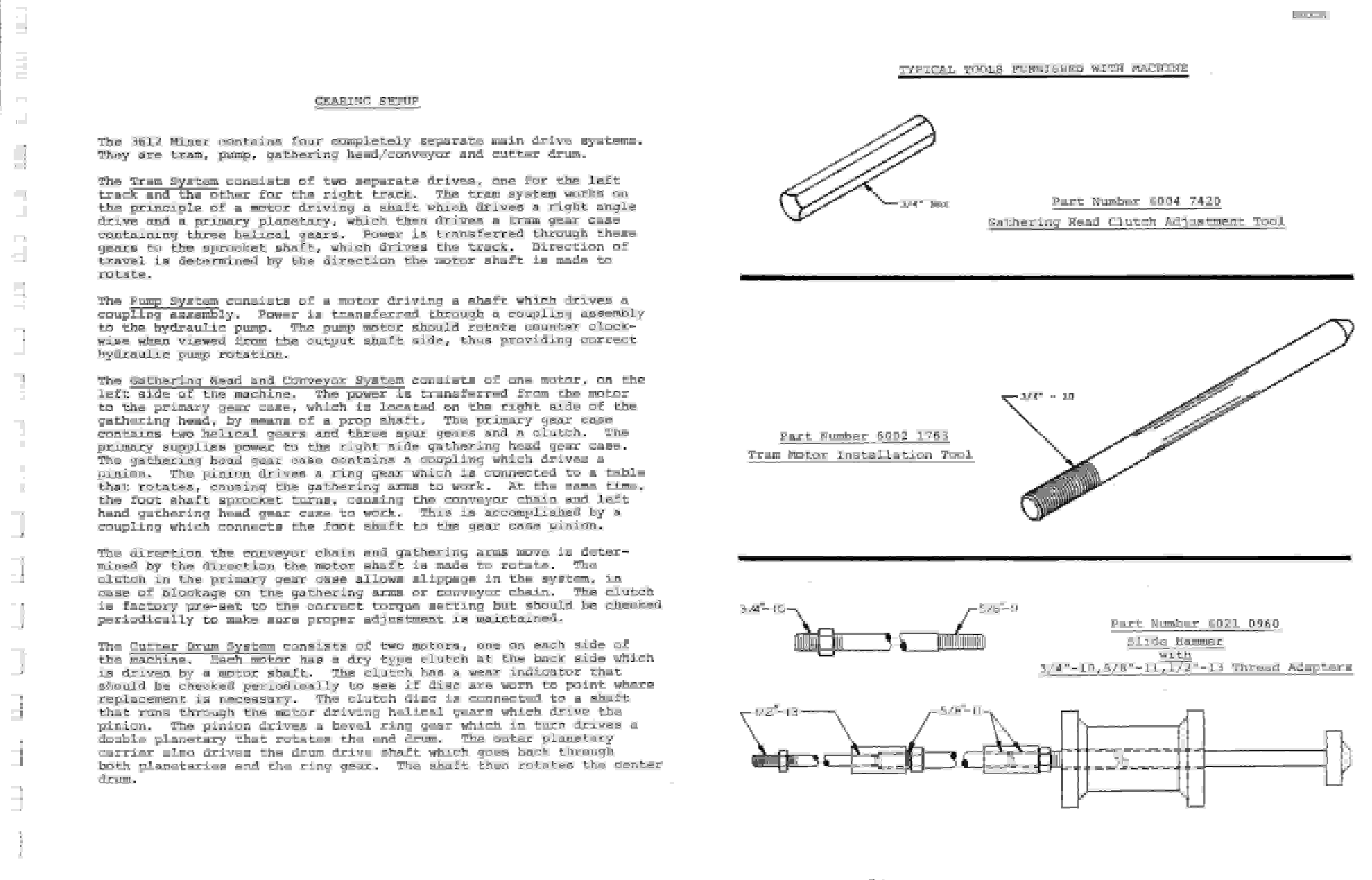 Bucyrus 3612 Marietta Drum Miner Technical Manual BI000251-2