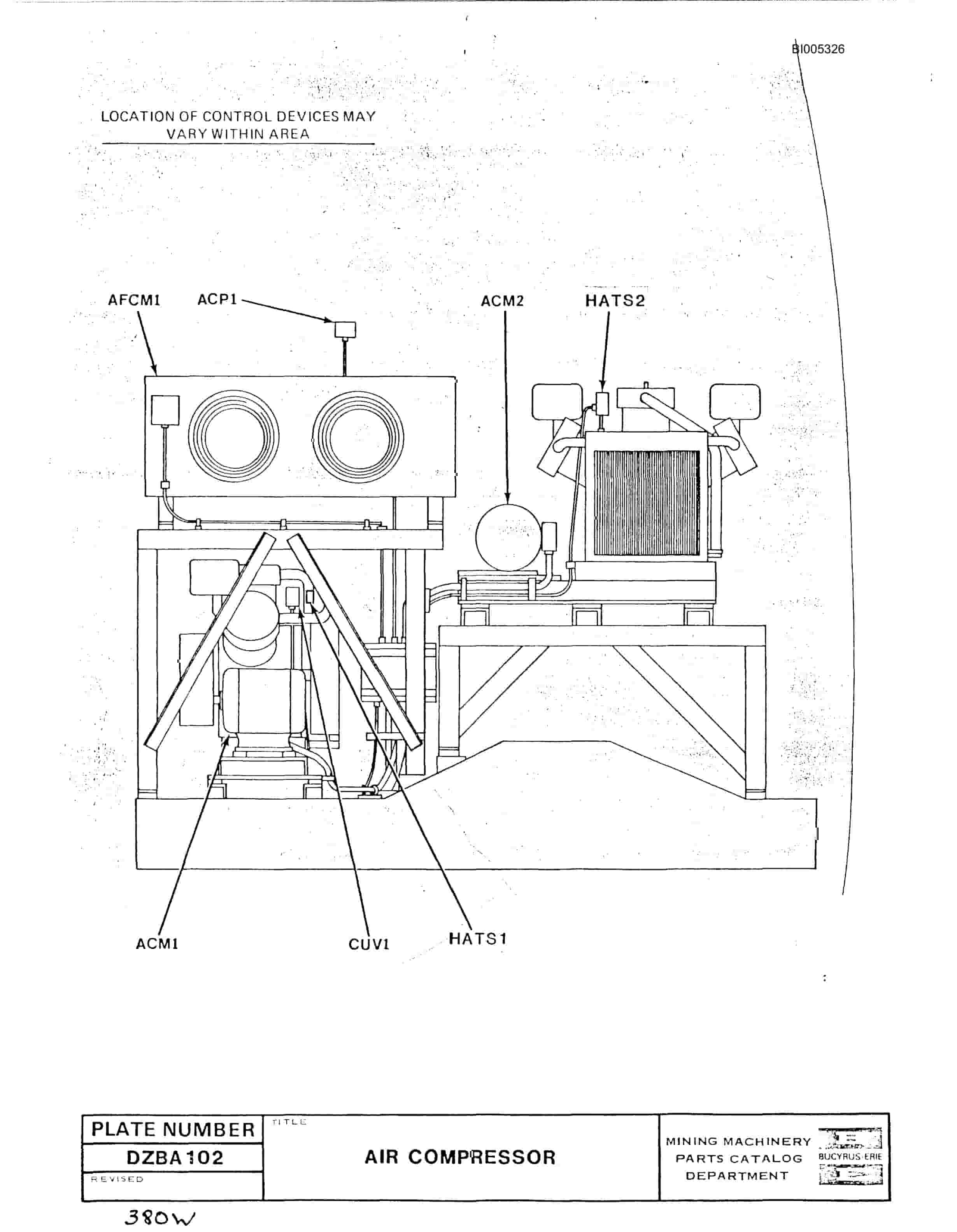 Bucyrus 380W Parts Catalog BI005326-3