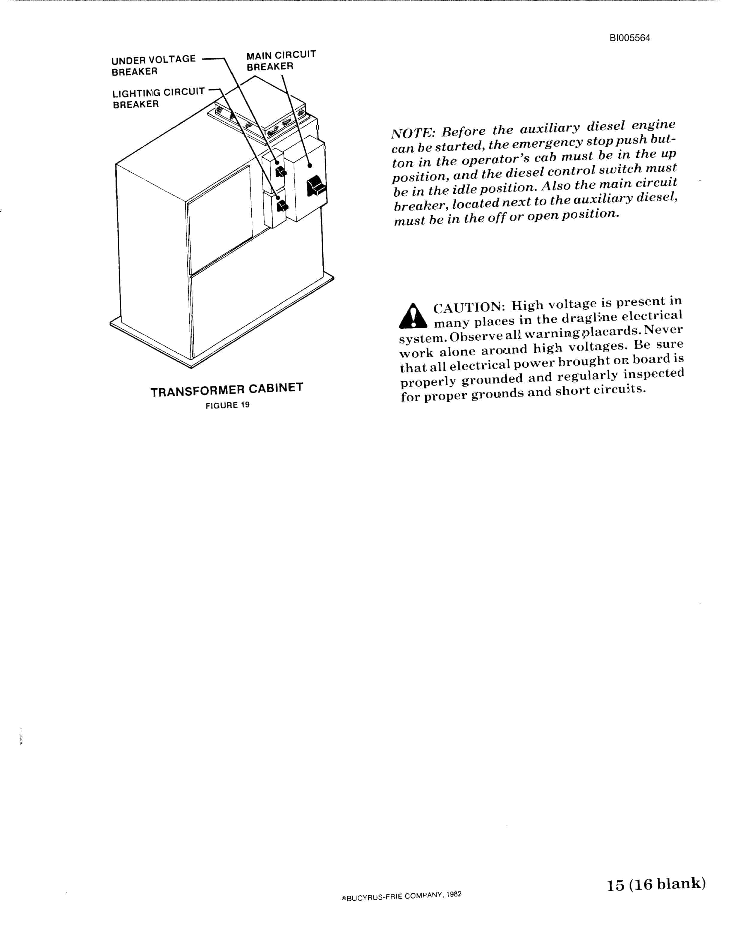 Bucyrus 380W Walking Dragline Parts Catalog BI005564-2